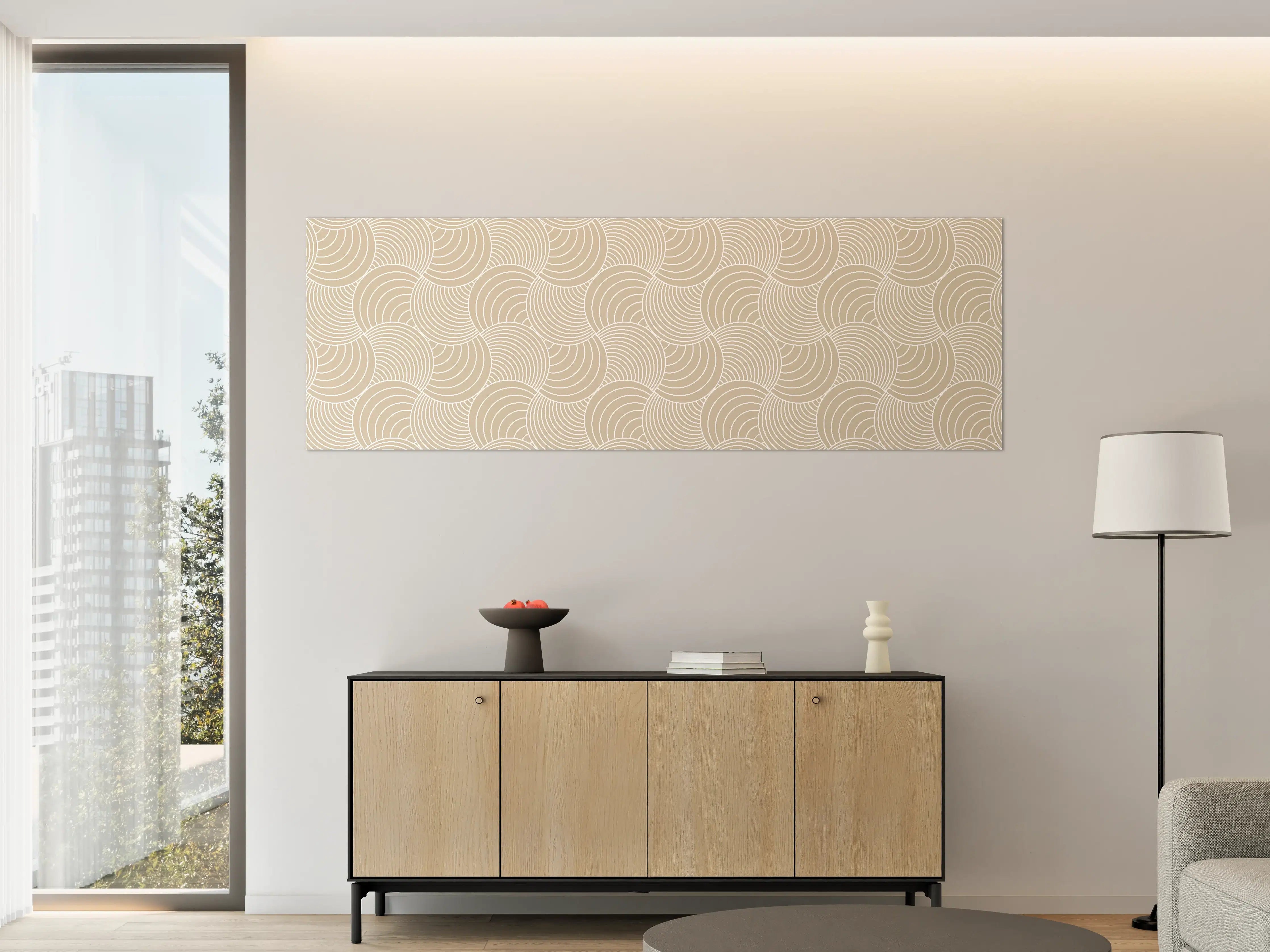 Große Wandbilder - Beige-wellige Struktur