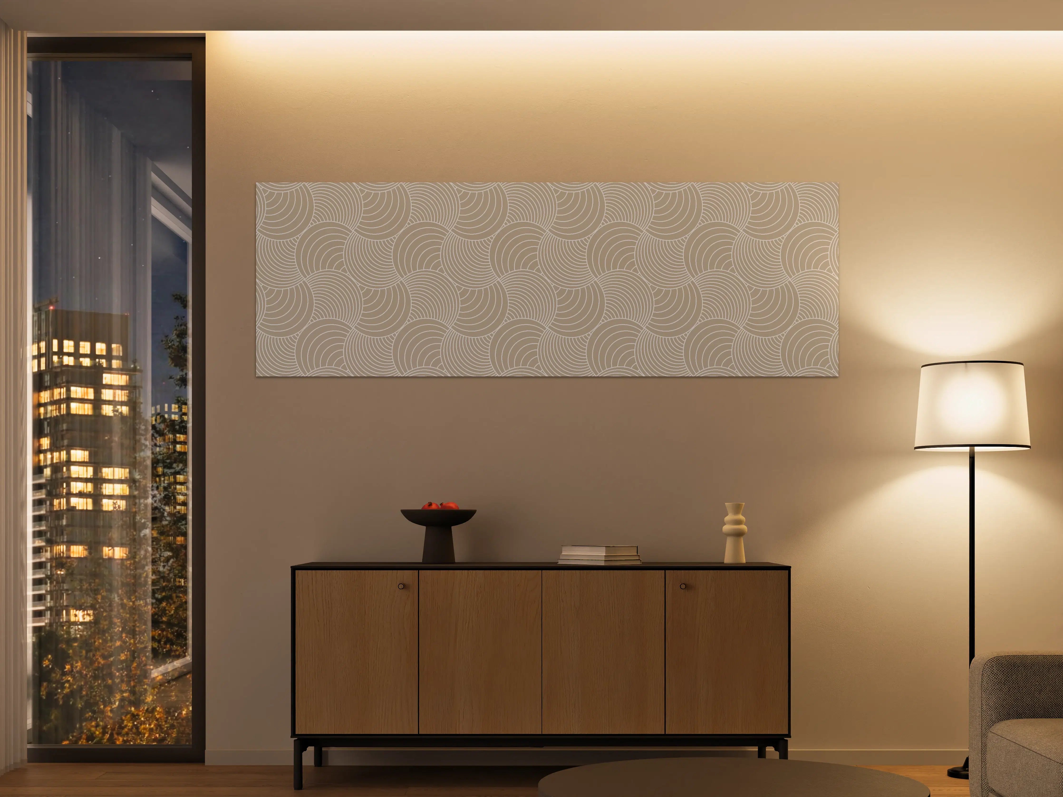 Große Wandbilder - Beige-wellige Struktur