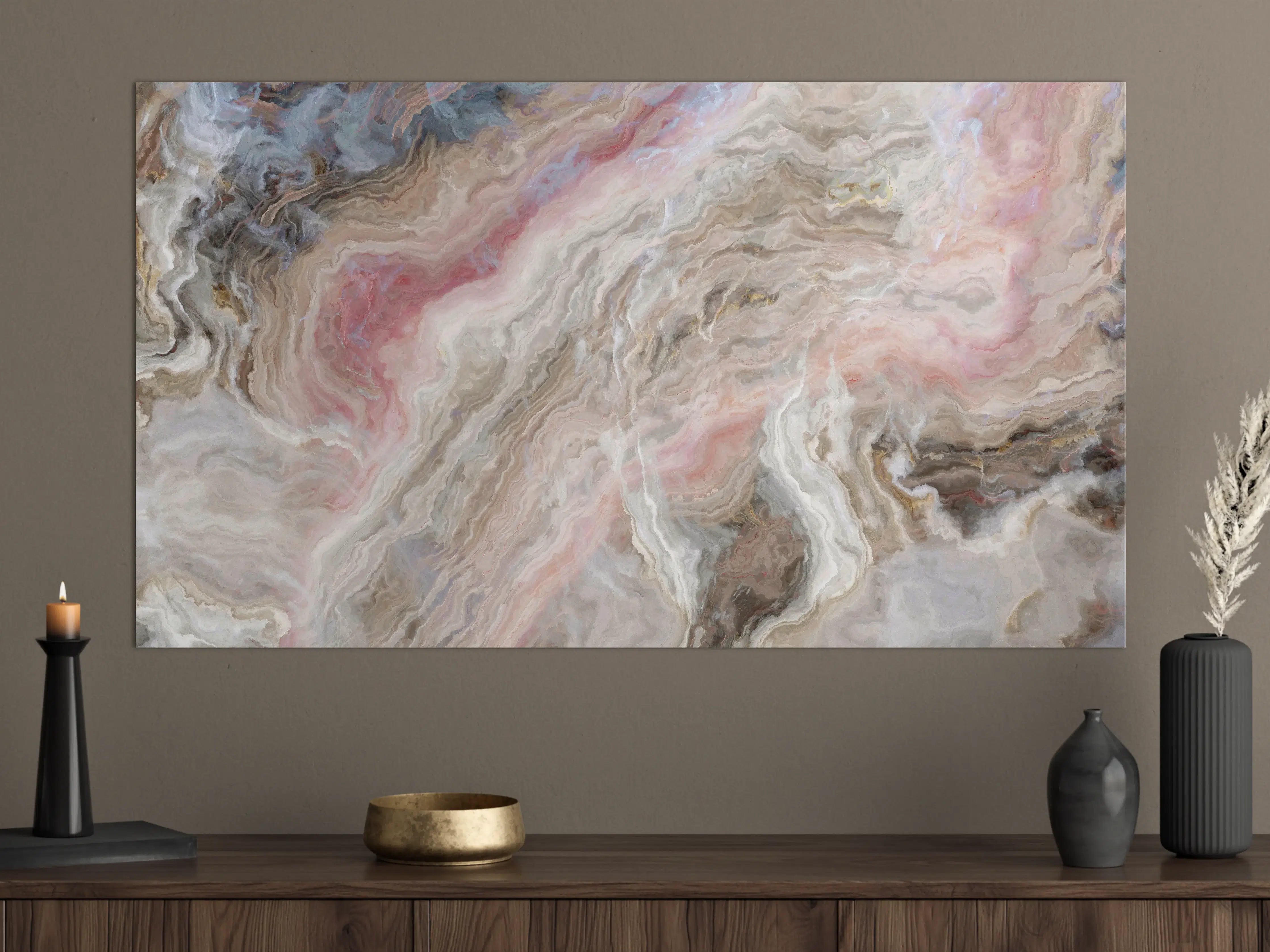 Große Wandbilder - Beigefarbiger Marmor
