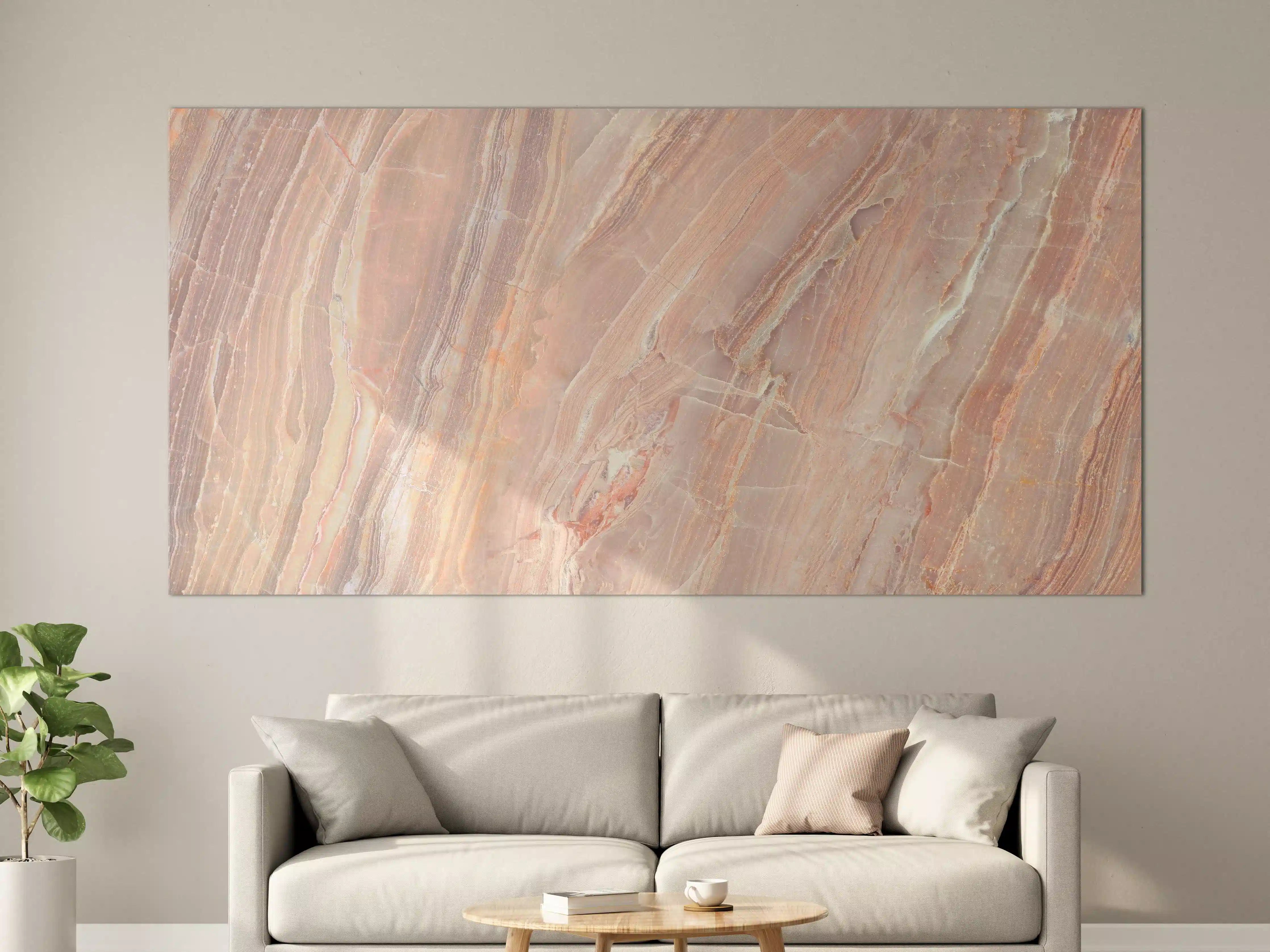 Große Wandbilder - Beiges Marmor Design - Nahaufnahme