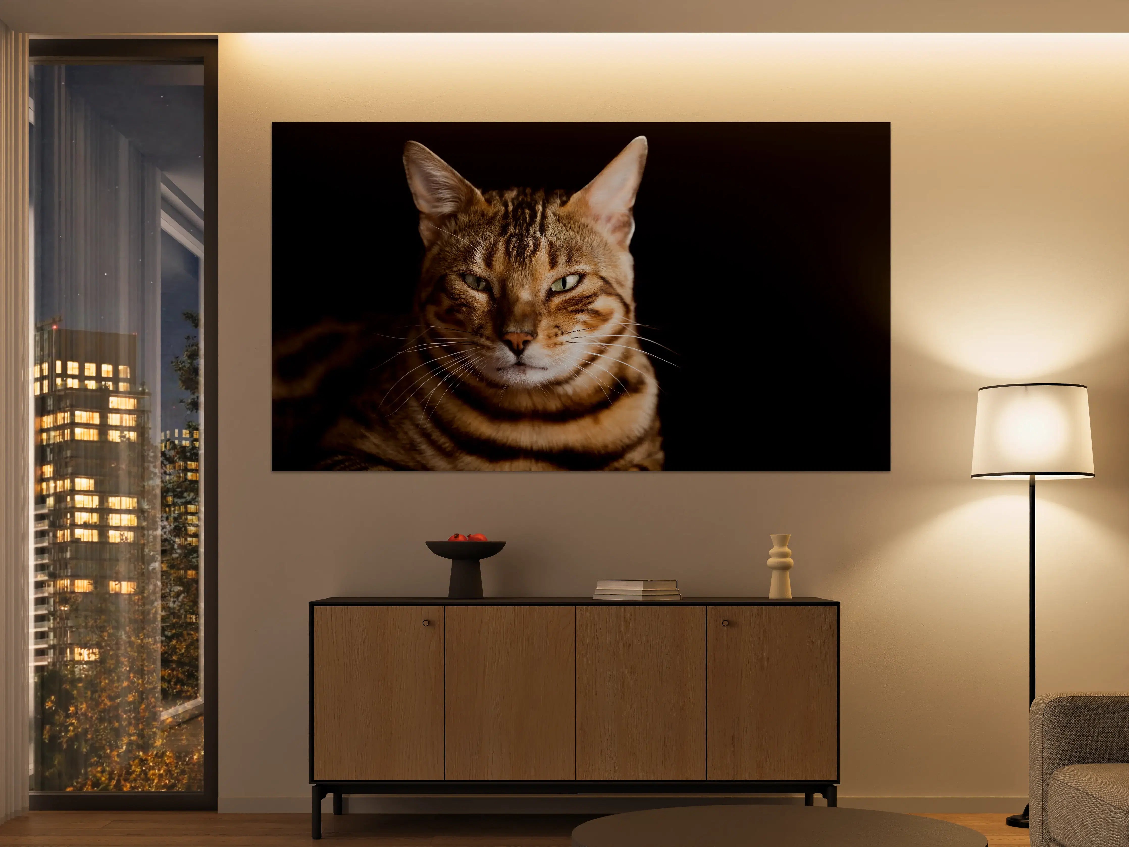 Große Wandbilder - Bengalkatze Portrait