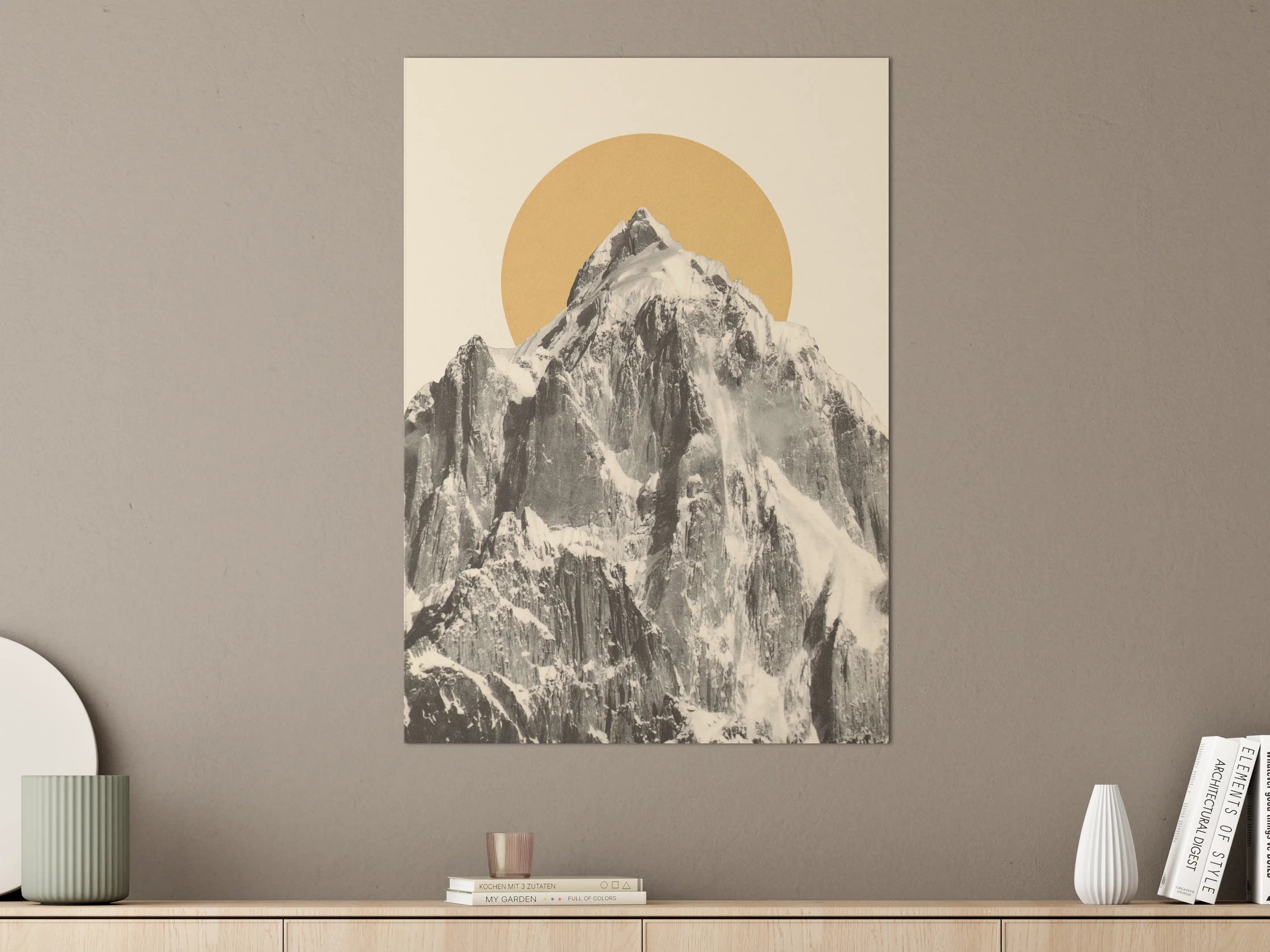 Große Wandbilder - Berggipfel im Sonnenlicht Poster