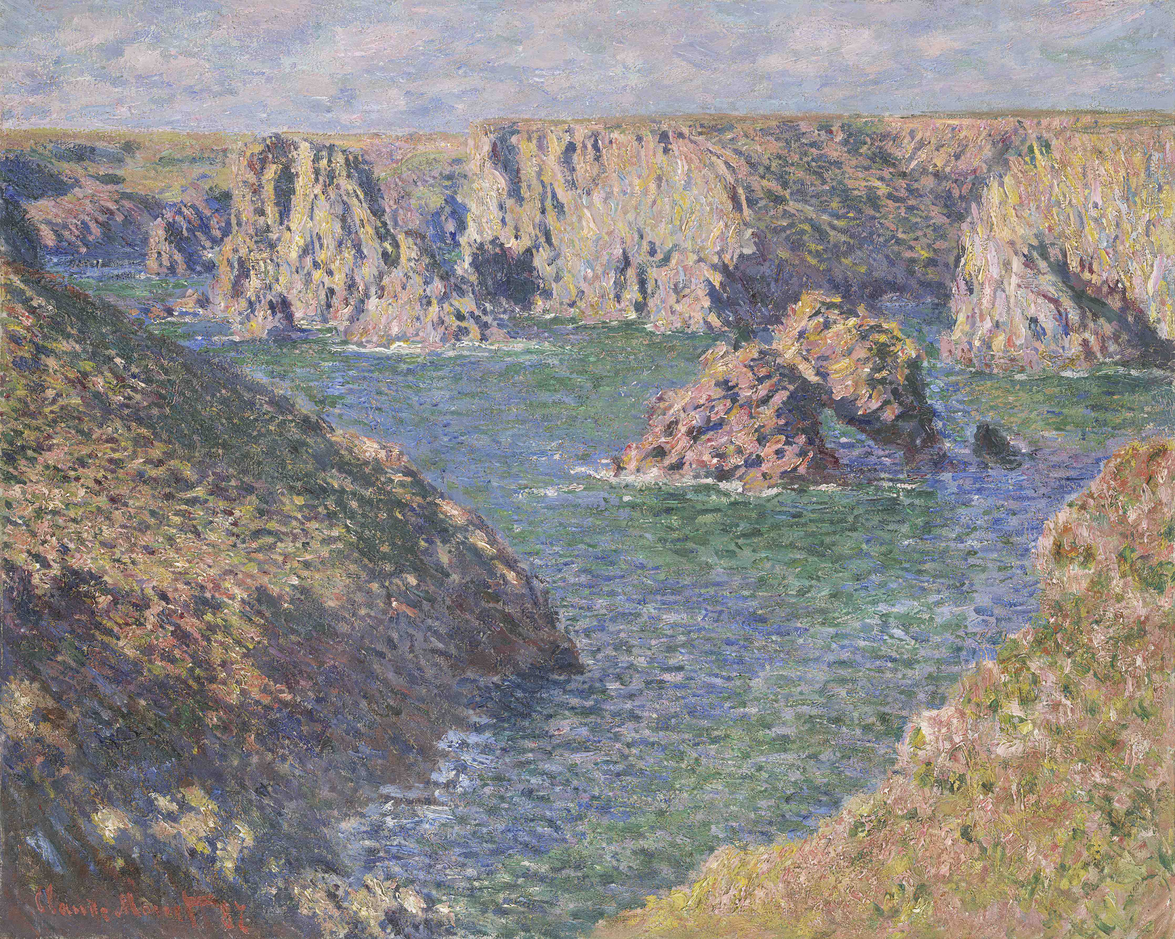 Große Wandbilder-Berglandschaft am Fluss