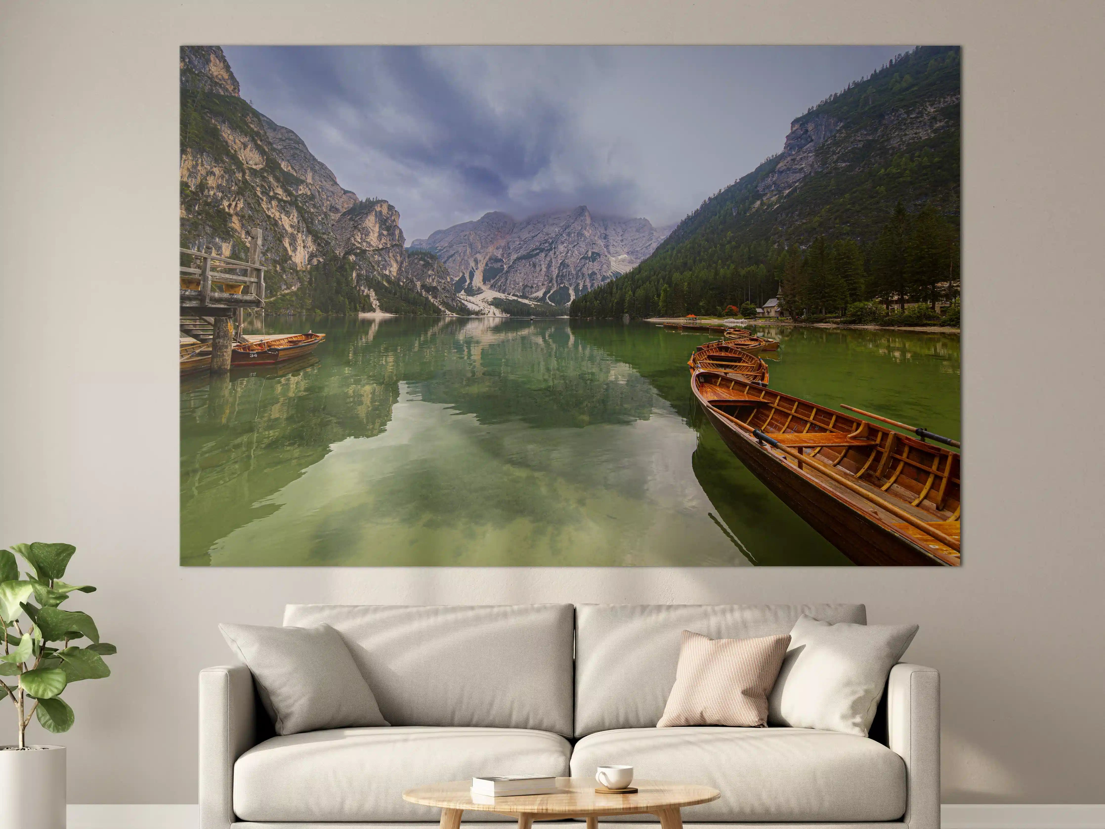 Große Wandbilder - Bergsee Reflektion Dolomiten