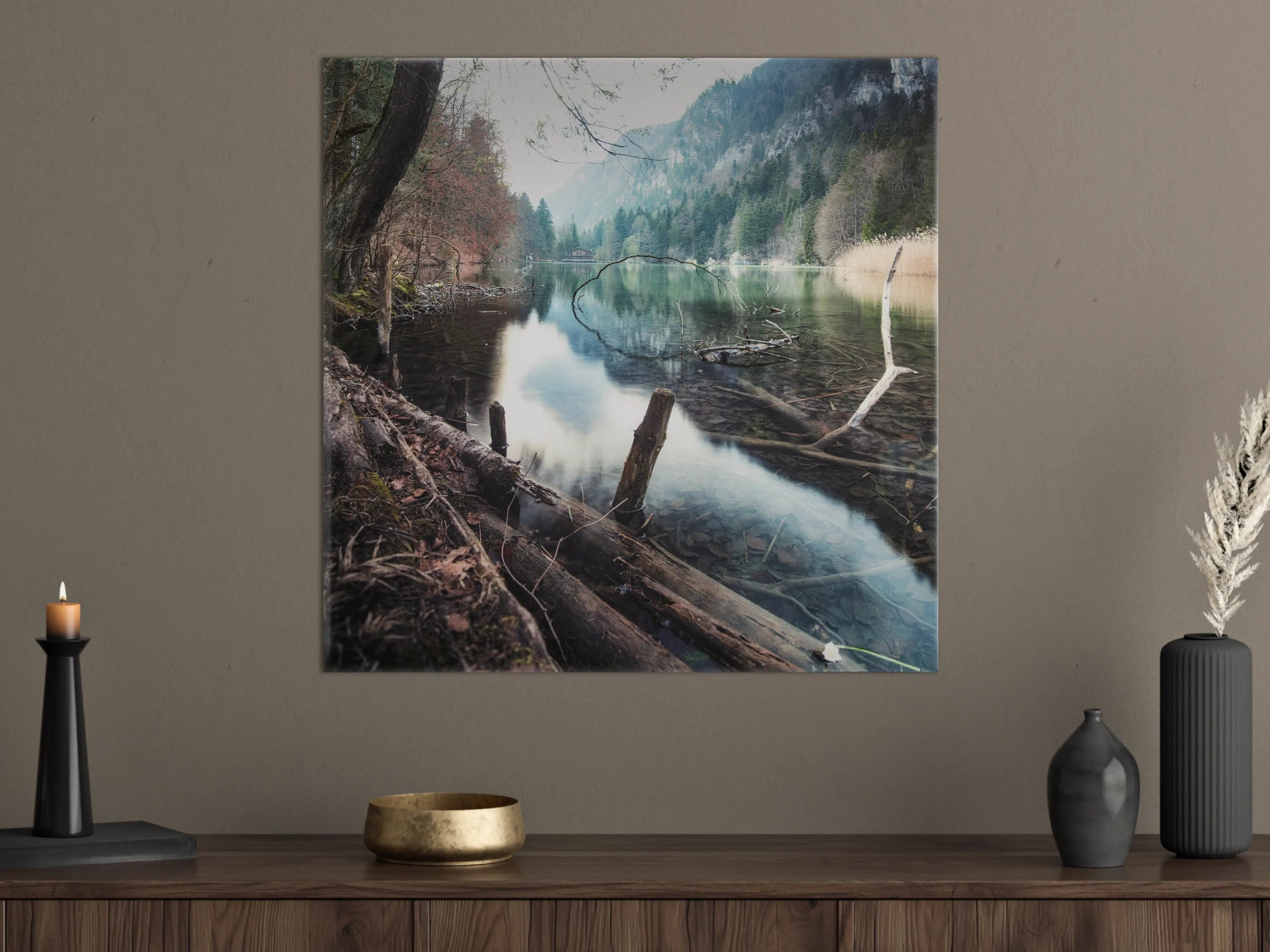 Große Wandbilder - Bergsee im Kaskada Wald