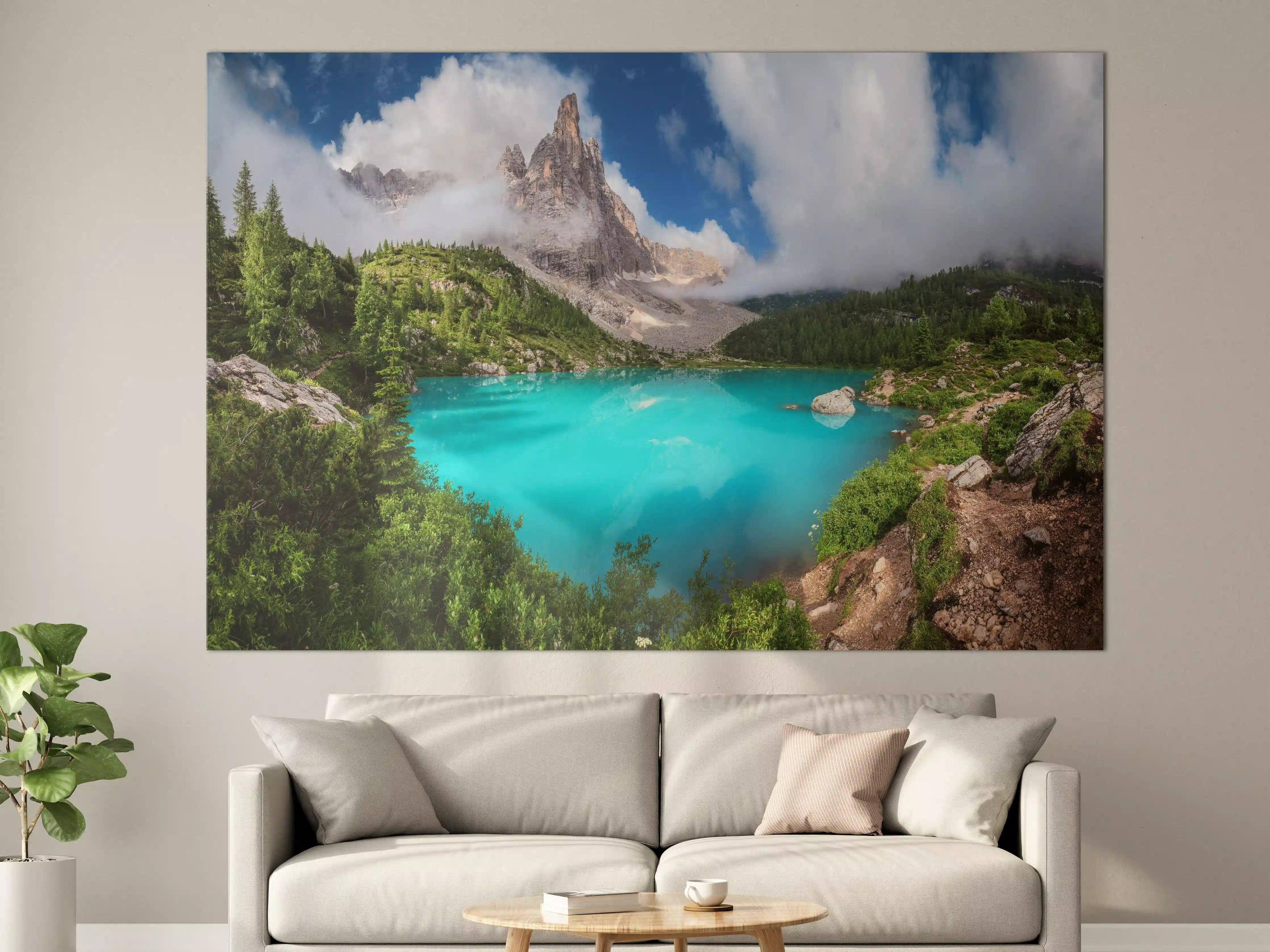 Große Wandbilder - Bergsee inmitten unberührter Natur