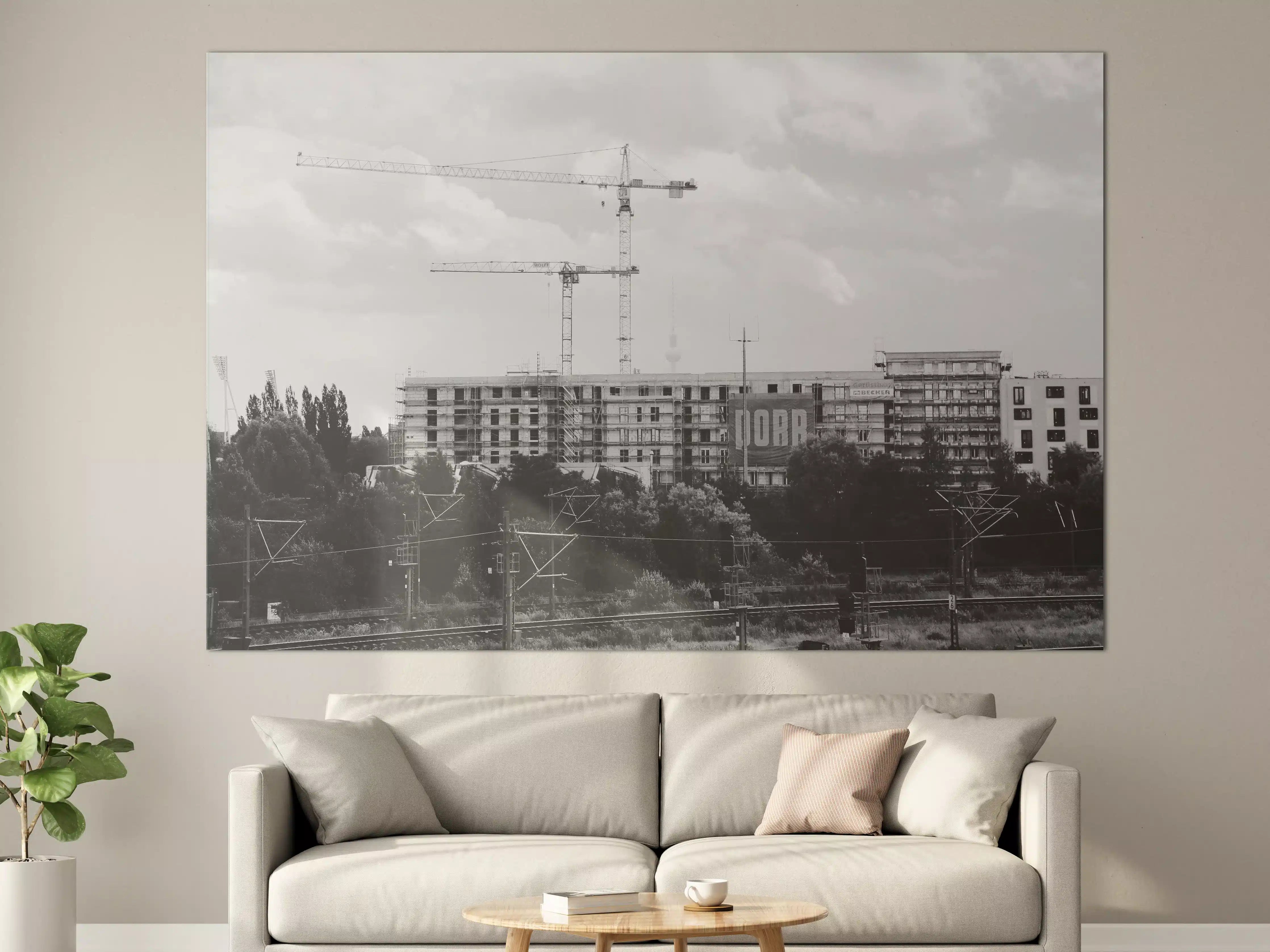 Große Wandbilder - Berlin Monochrom Stadtlandschaft