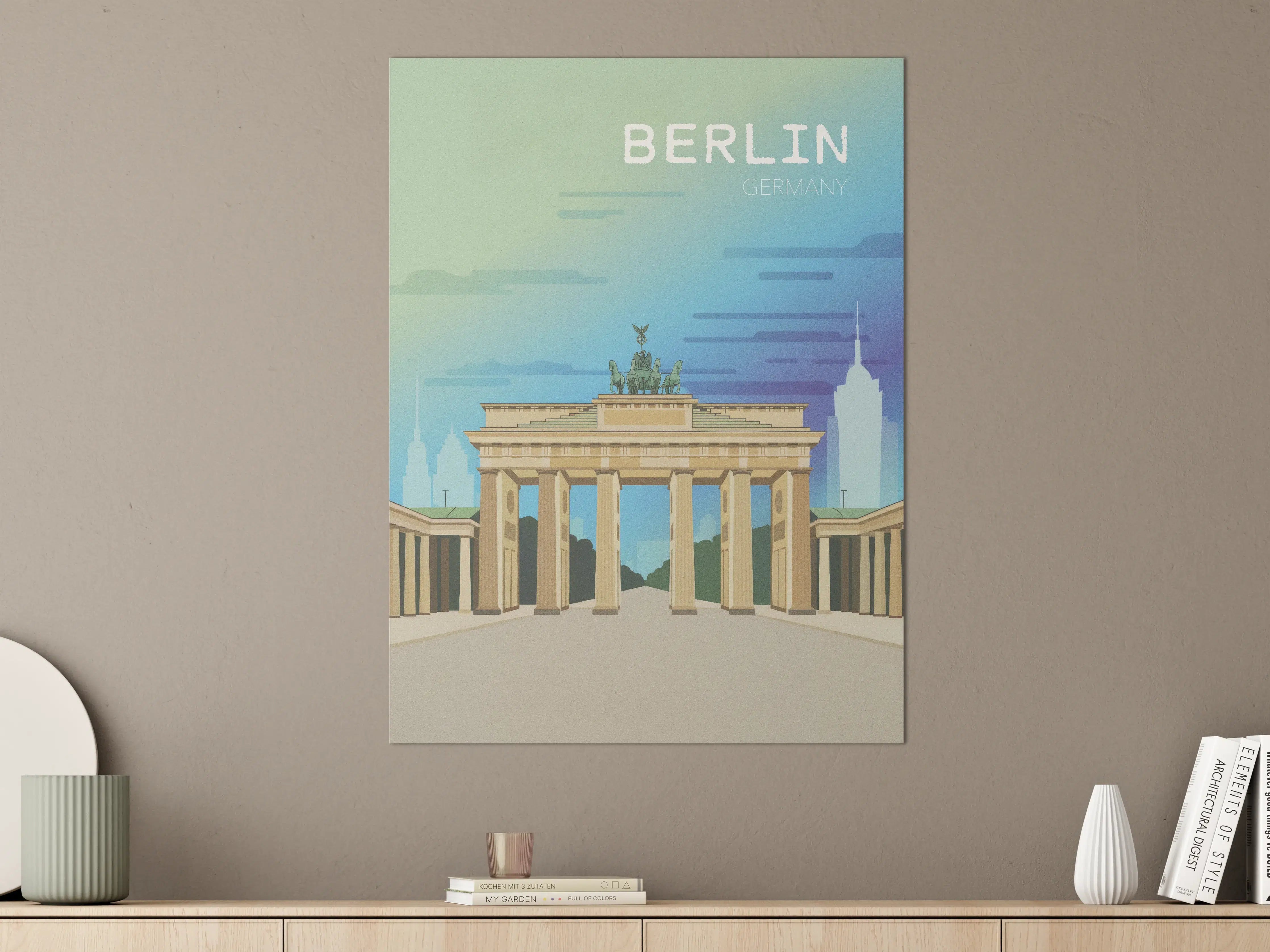 Große Wandbilder - Berliner Wahrzeichen im modernen Stil