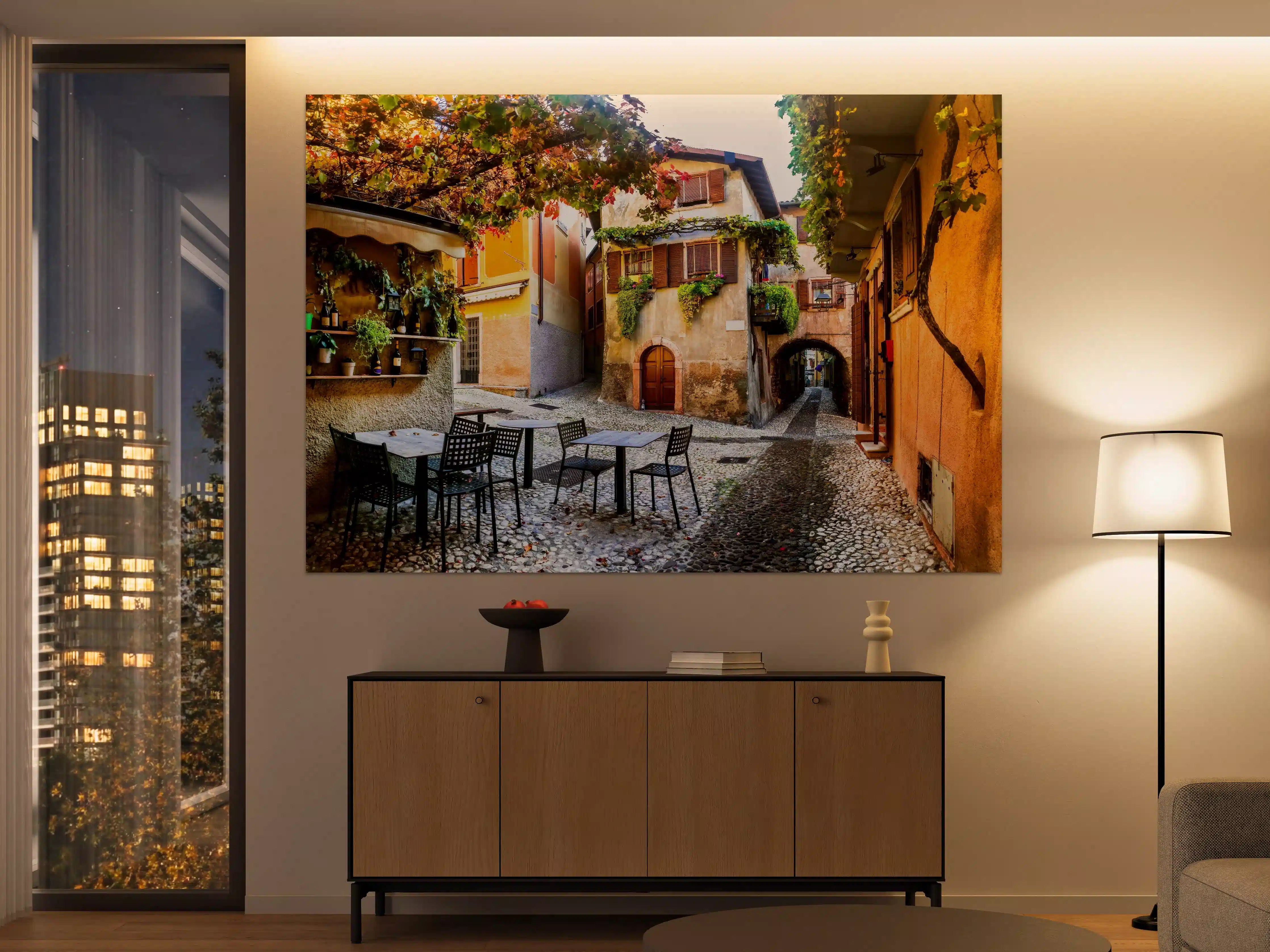 Große Wandbilder - Bezaubernde alte Gasse in Malcesine