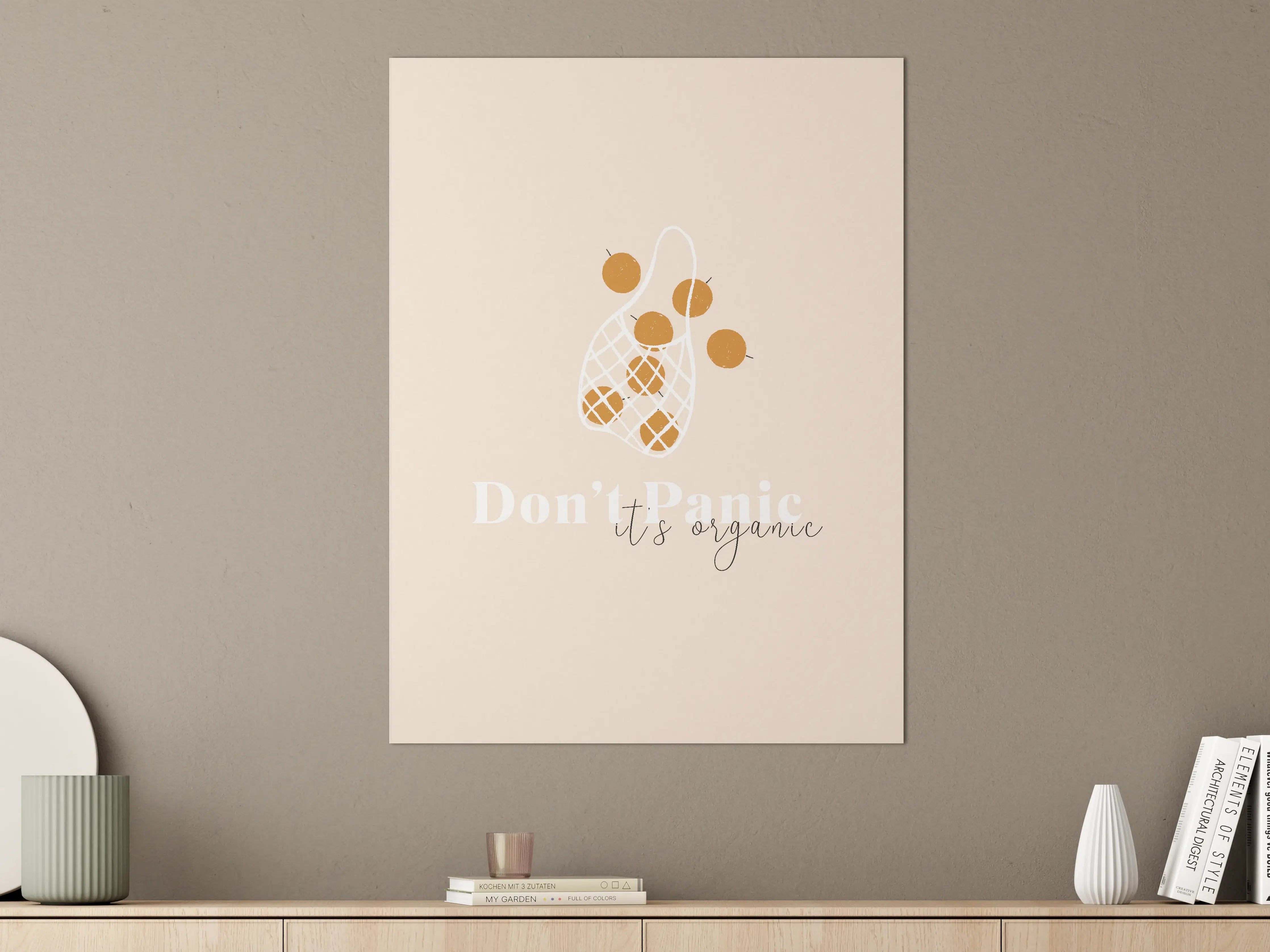 Große Wandbilder - Bio-Früchte Beige-Weiß Design