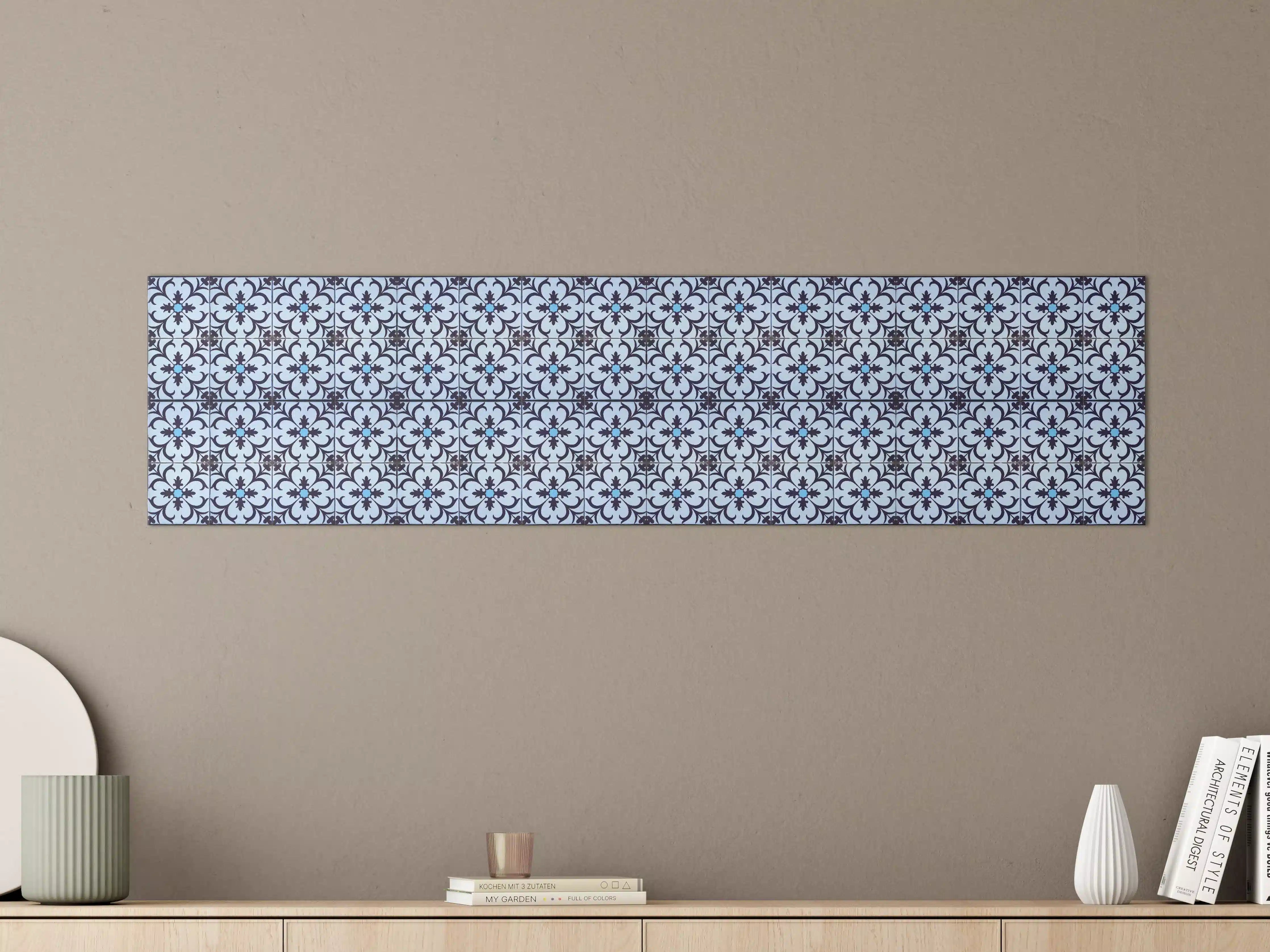 Große Wandbilder - Bläulich traditionelles Mosaik Motiv
