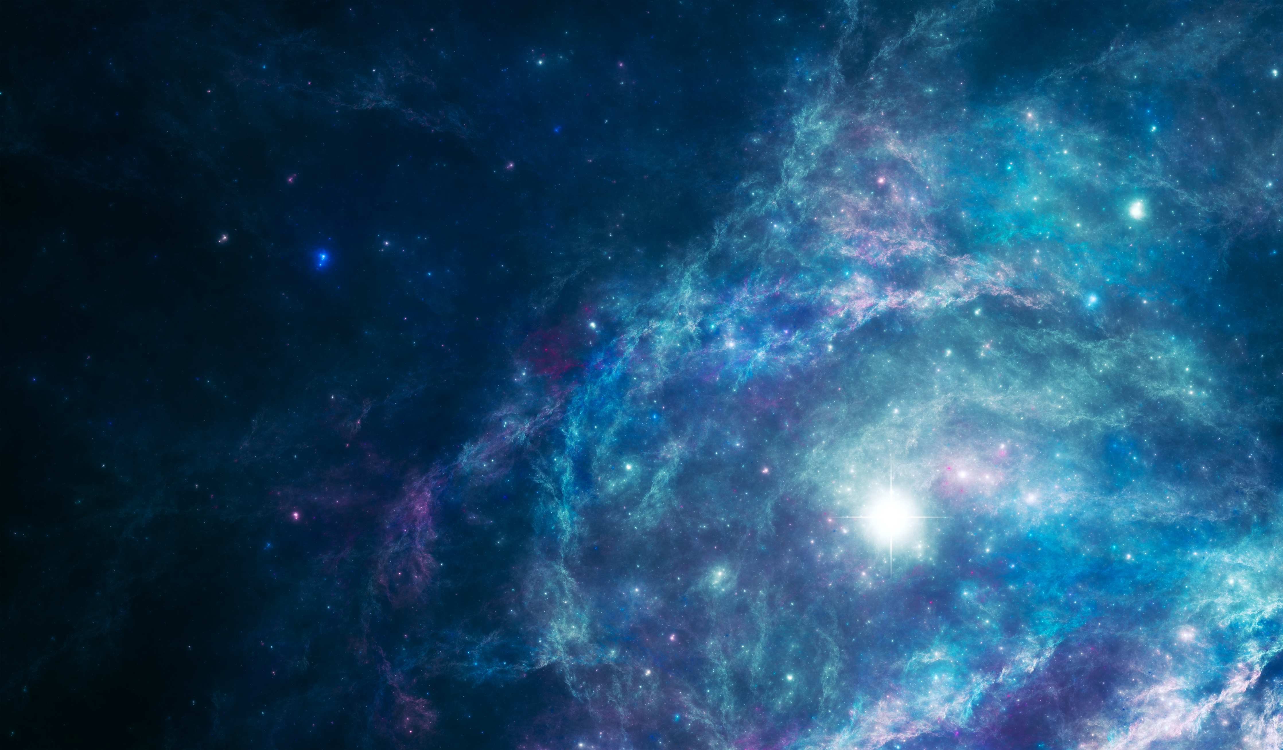 Große Wandbilder-Bläulicher epischer Kosmos