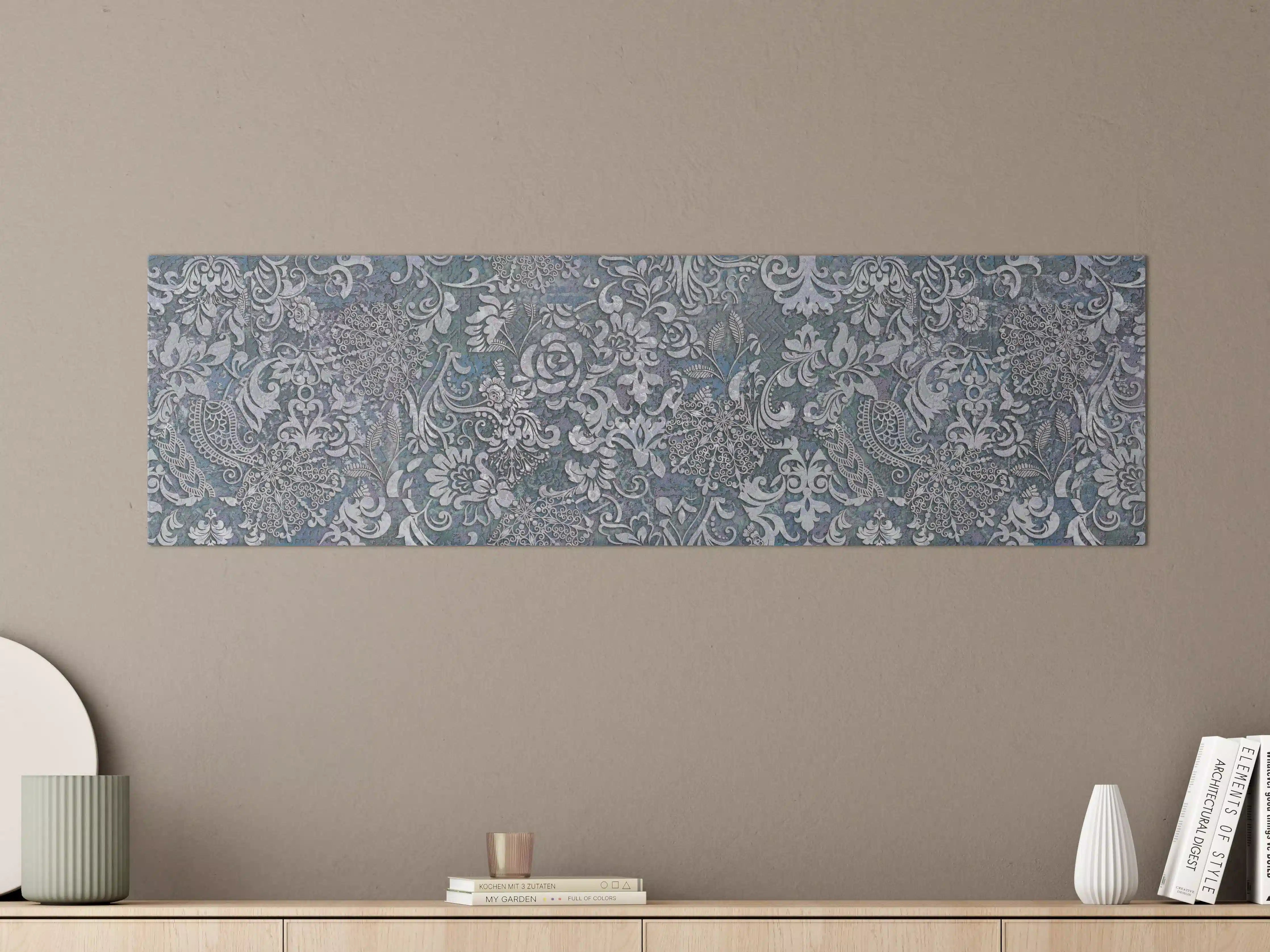 Große Wandbilder - Blau-Grau Vintage Kunst