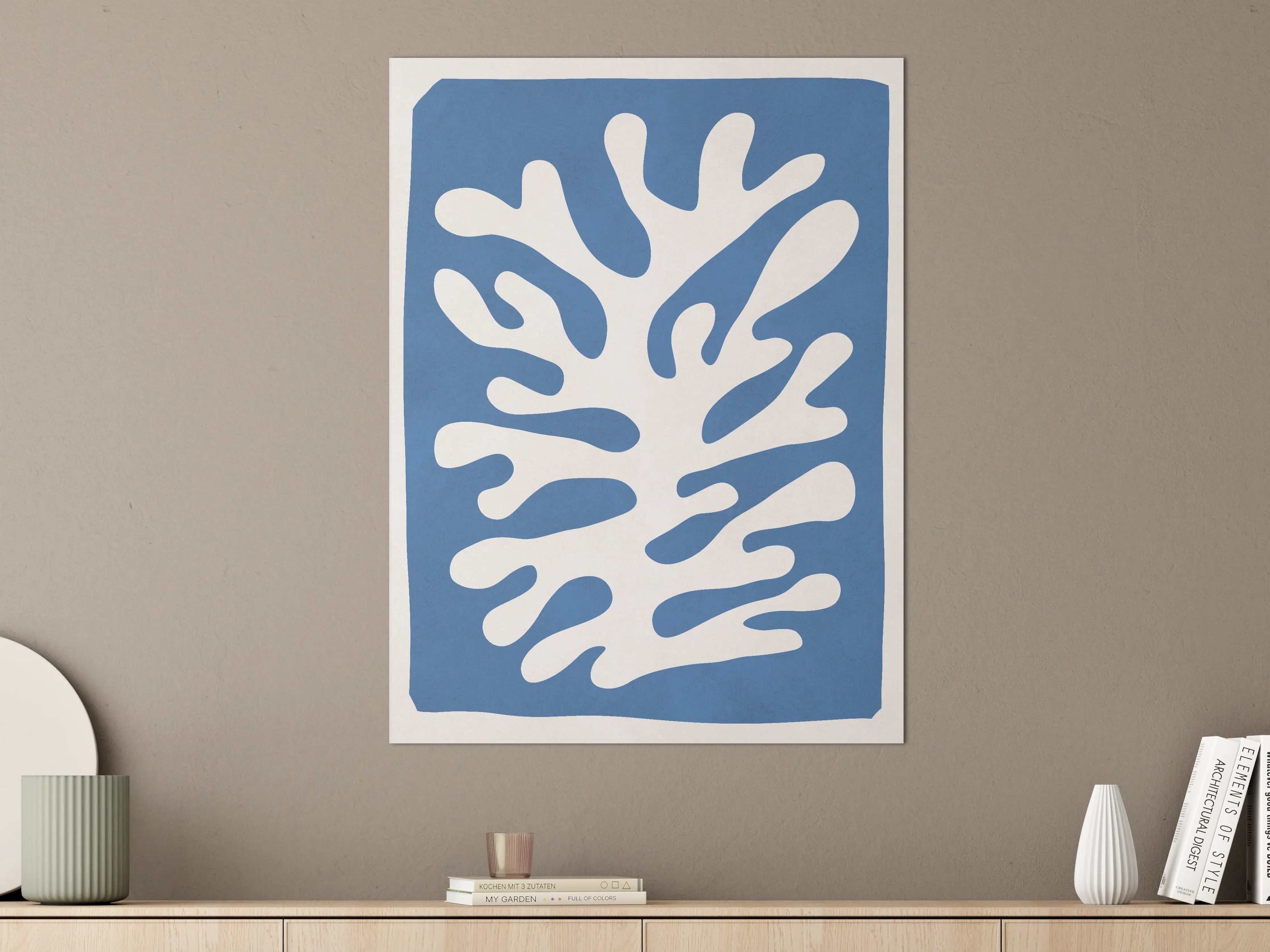 Große Wandbilder - Blau-weißer Meereswellen-Hintergrund