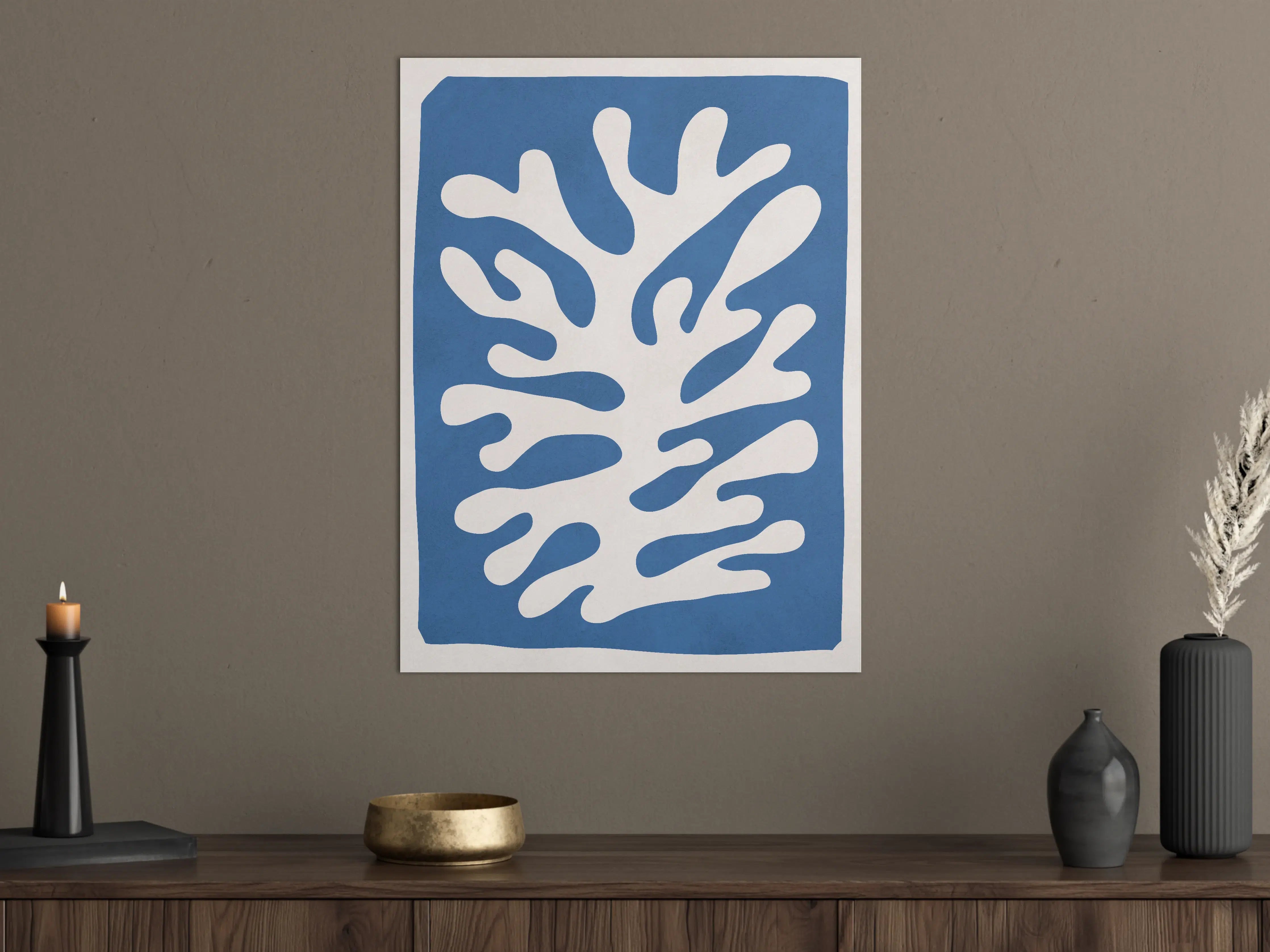 Große Wandbilder - Blau-weißer Meereswellen-Hintergrund