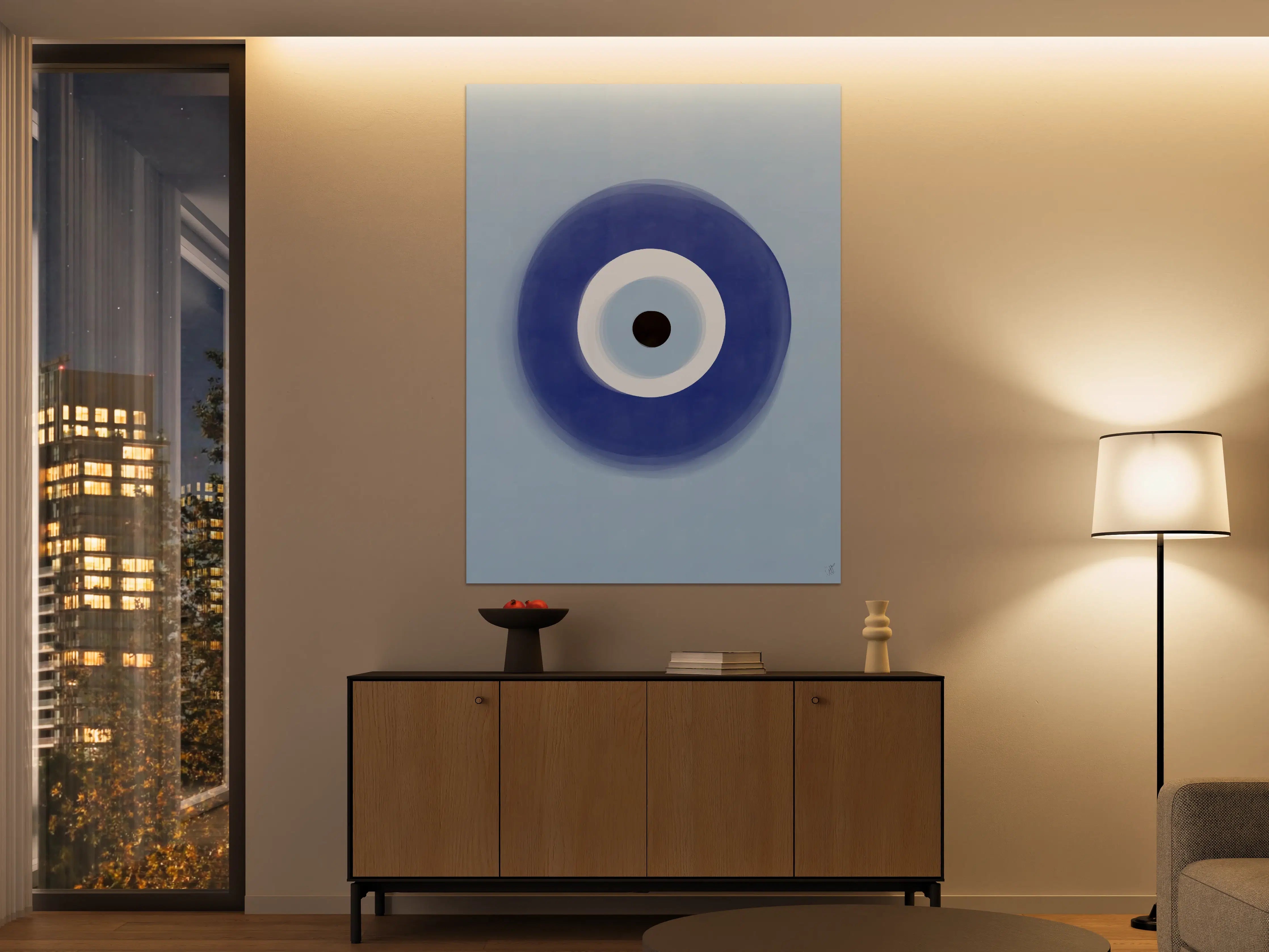 Große Wandbilder - Blaue Auge-Kunstwerk