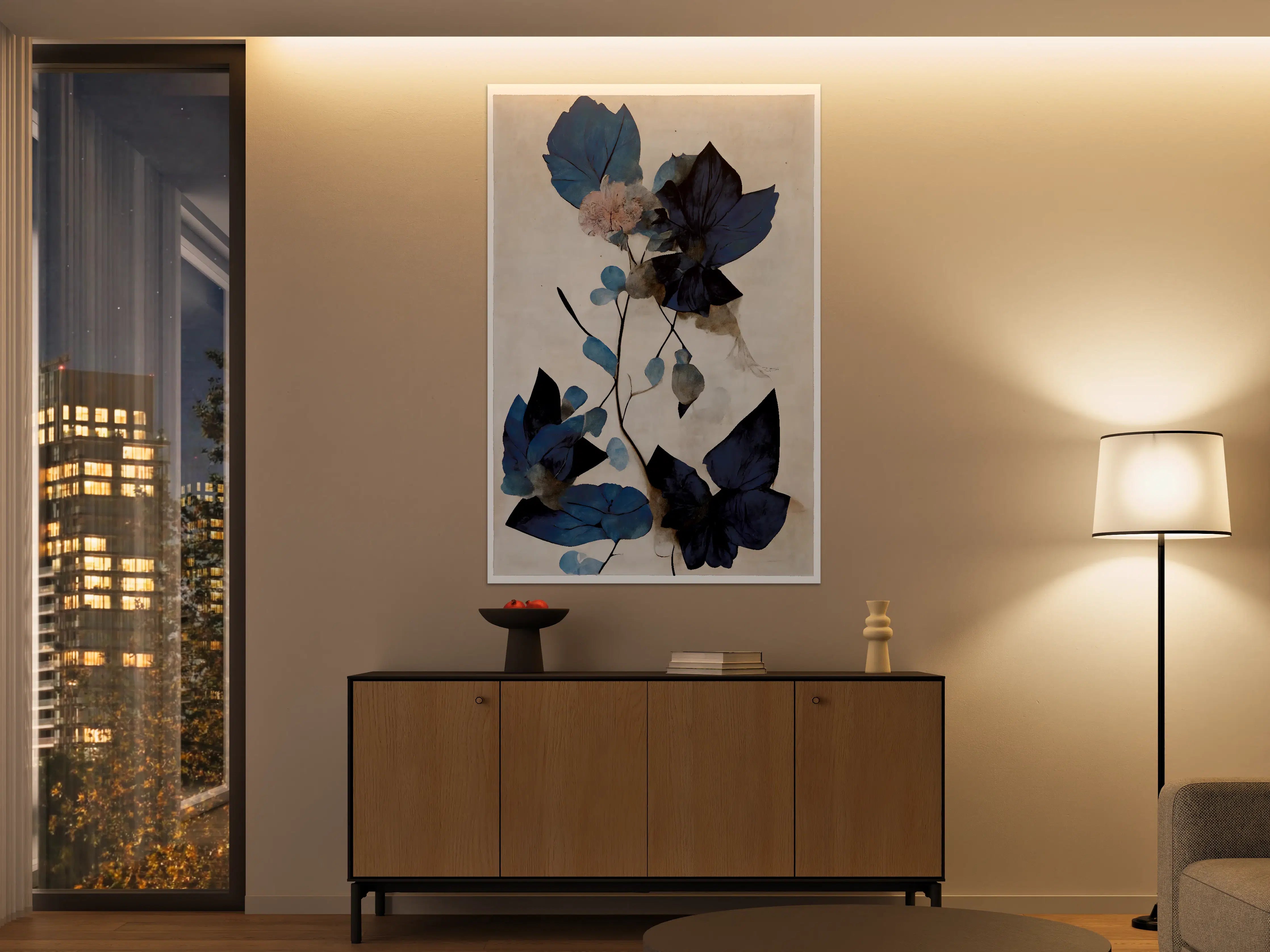 Große Wandbilder - Blaue Blüten - Floral