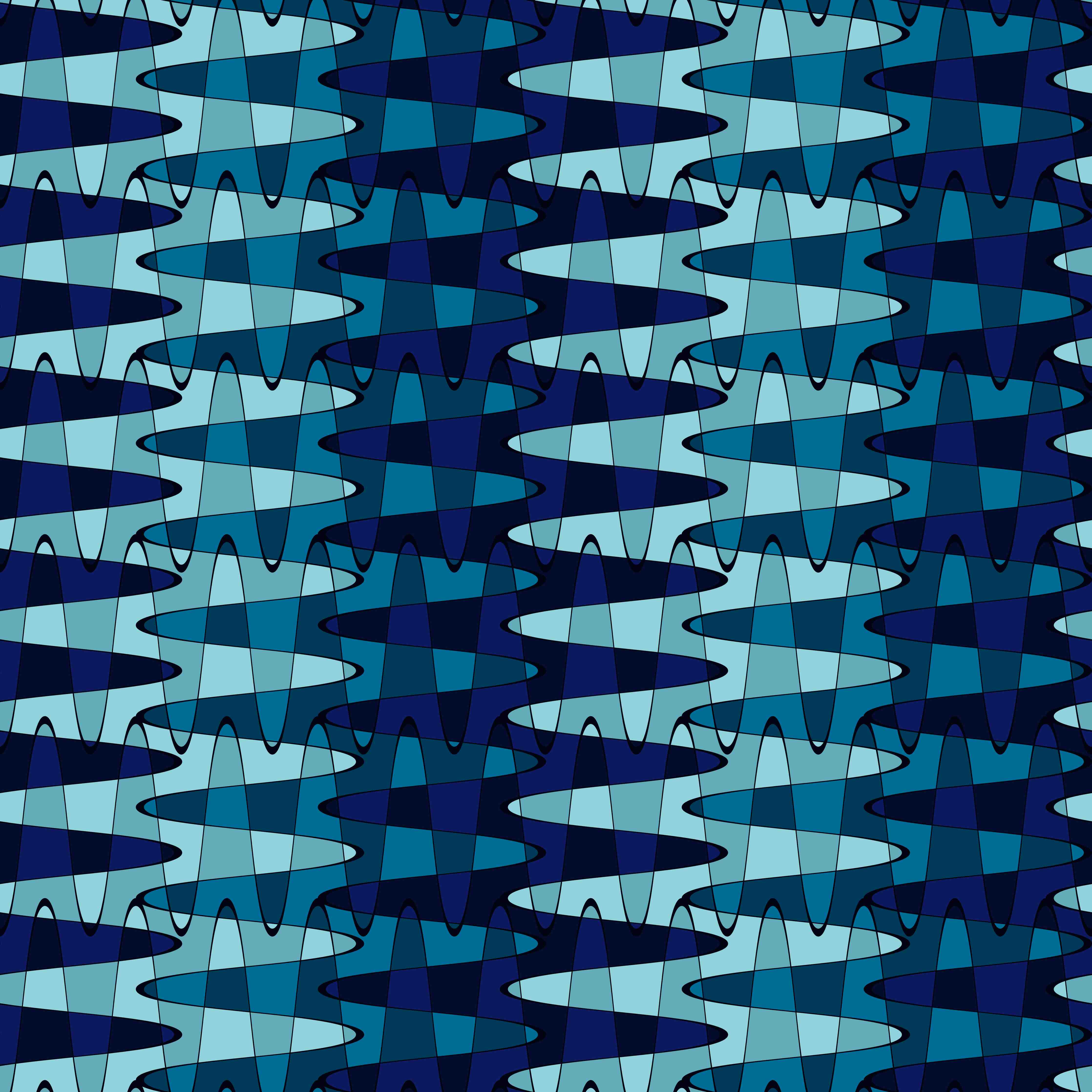 Große Wandbilder-Blaue Geo-Pattern Wandbild