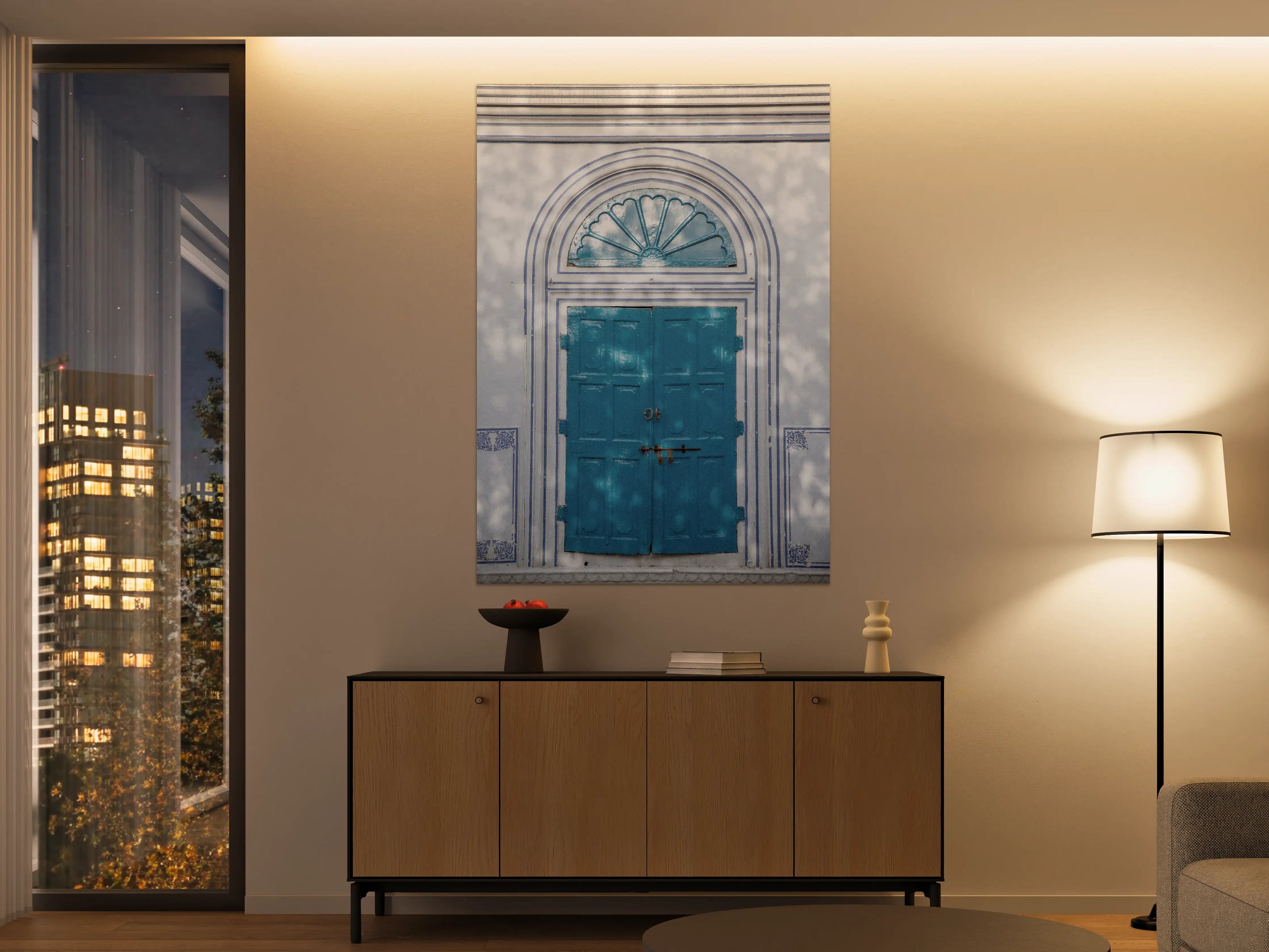 Große Wandbilder - Blaue Tür - Architektur
