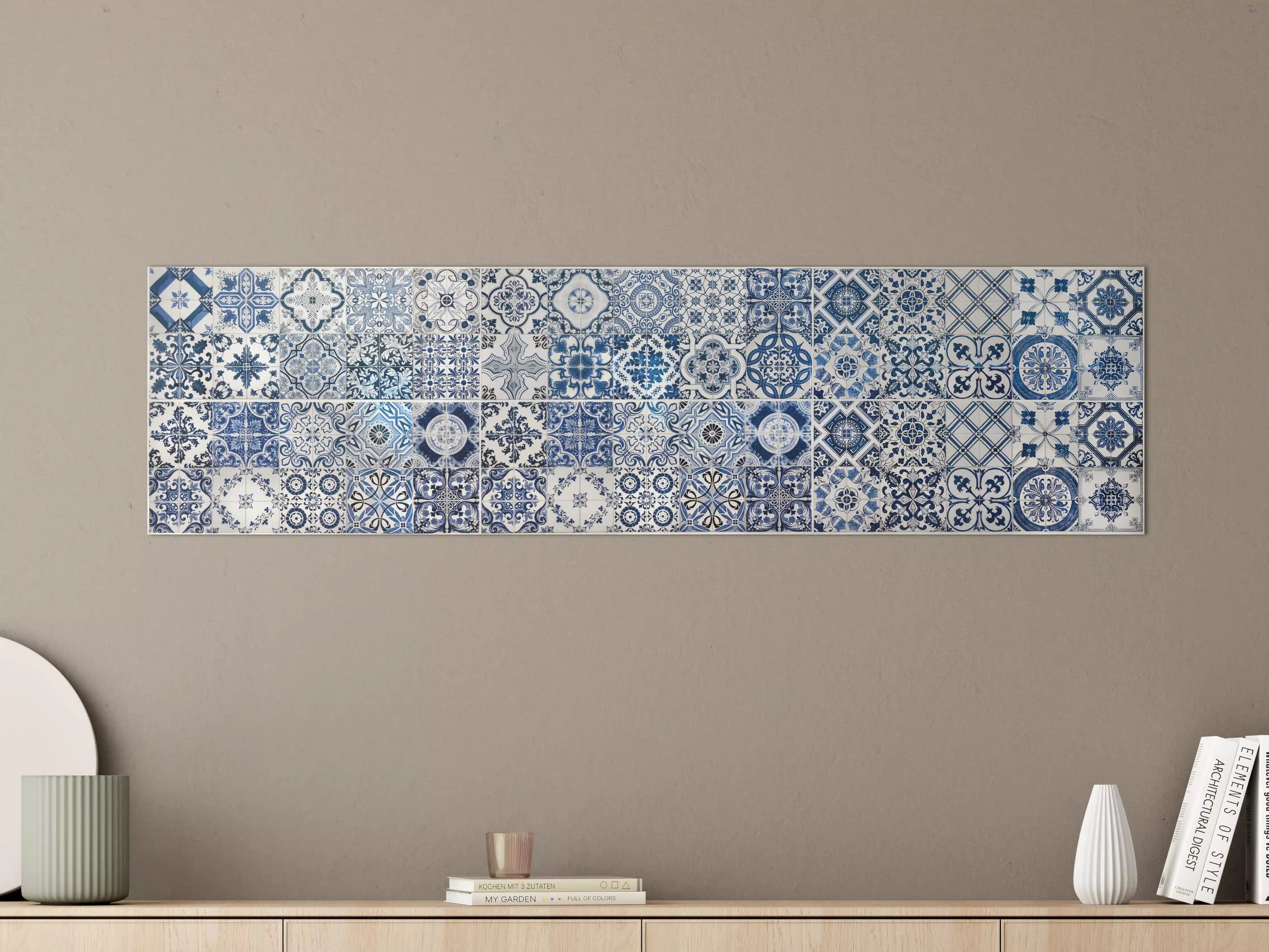 Große Wandbilder - Blaue portugiesische Azulejo-Fliesen