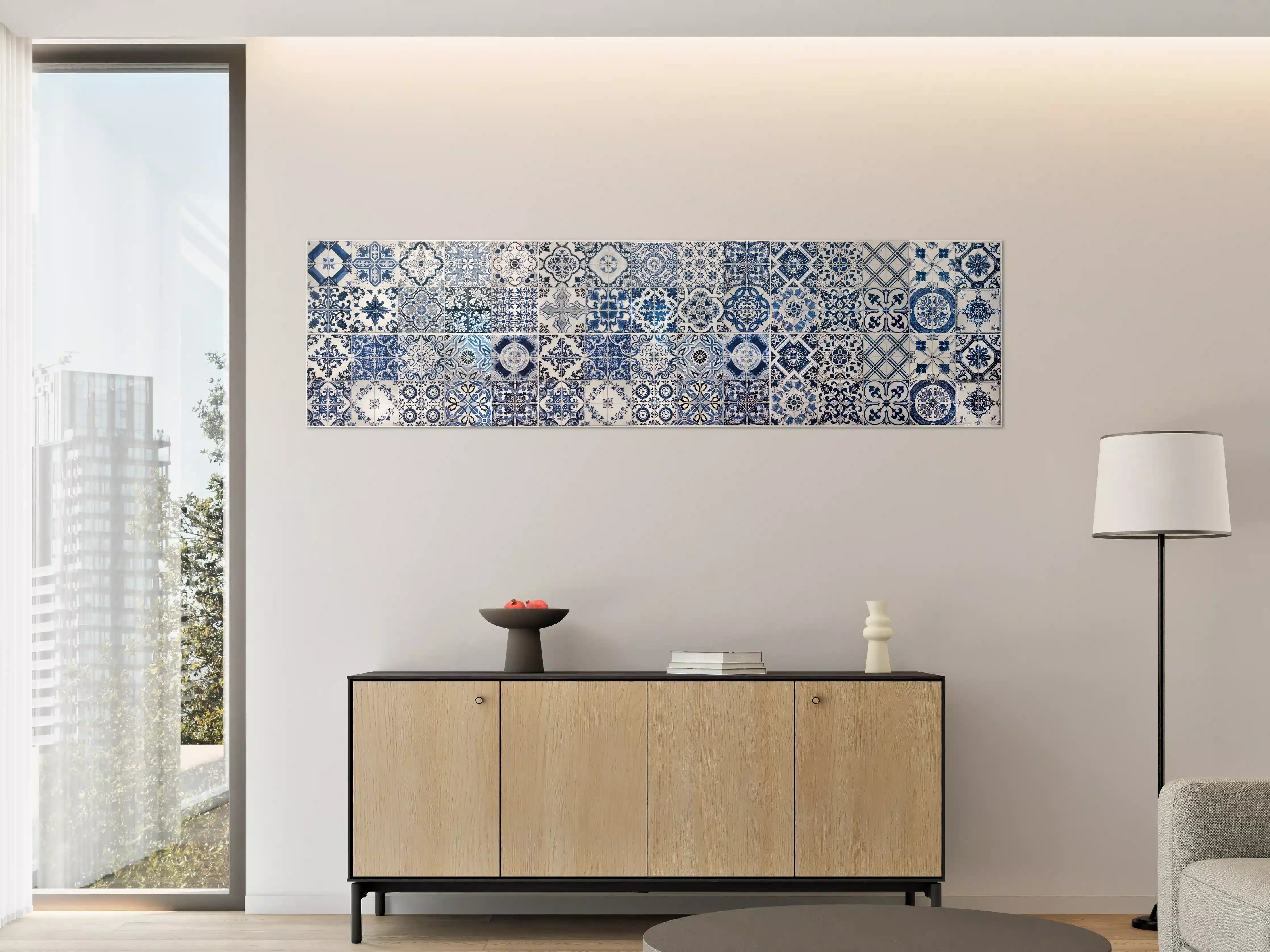 Große Wandbilder - Blaue portugiesische Azulejo-Fliesen