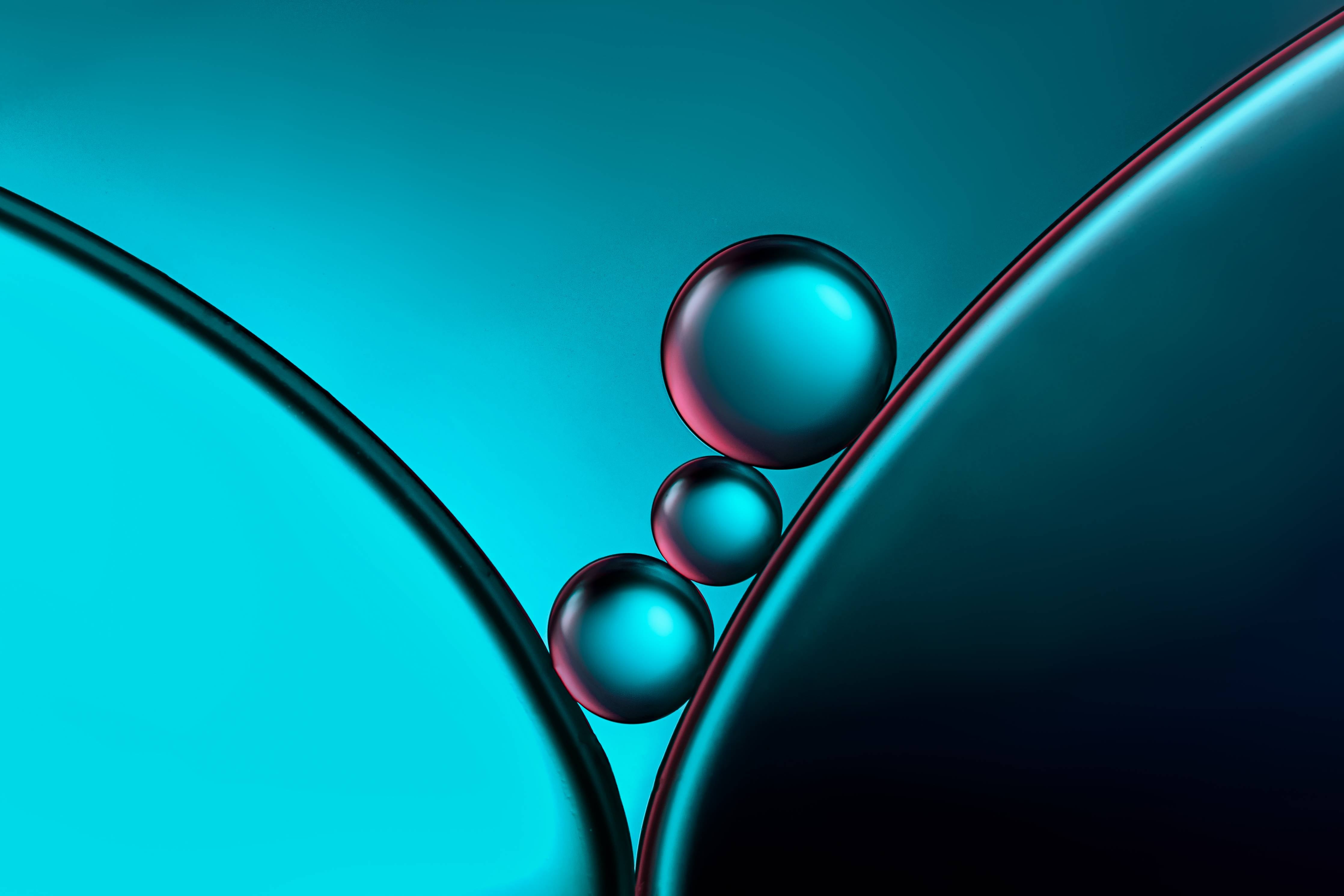Große Wandbilder-Blaue und schwarze Kugeln in abstraktem Design