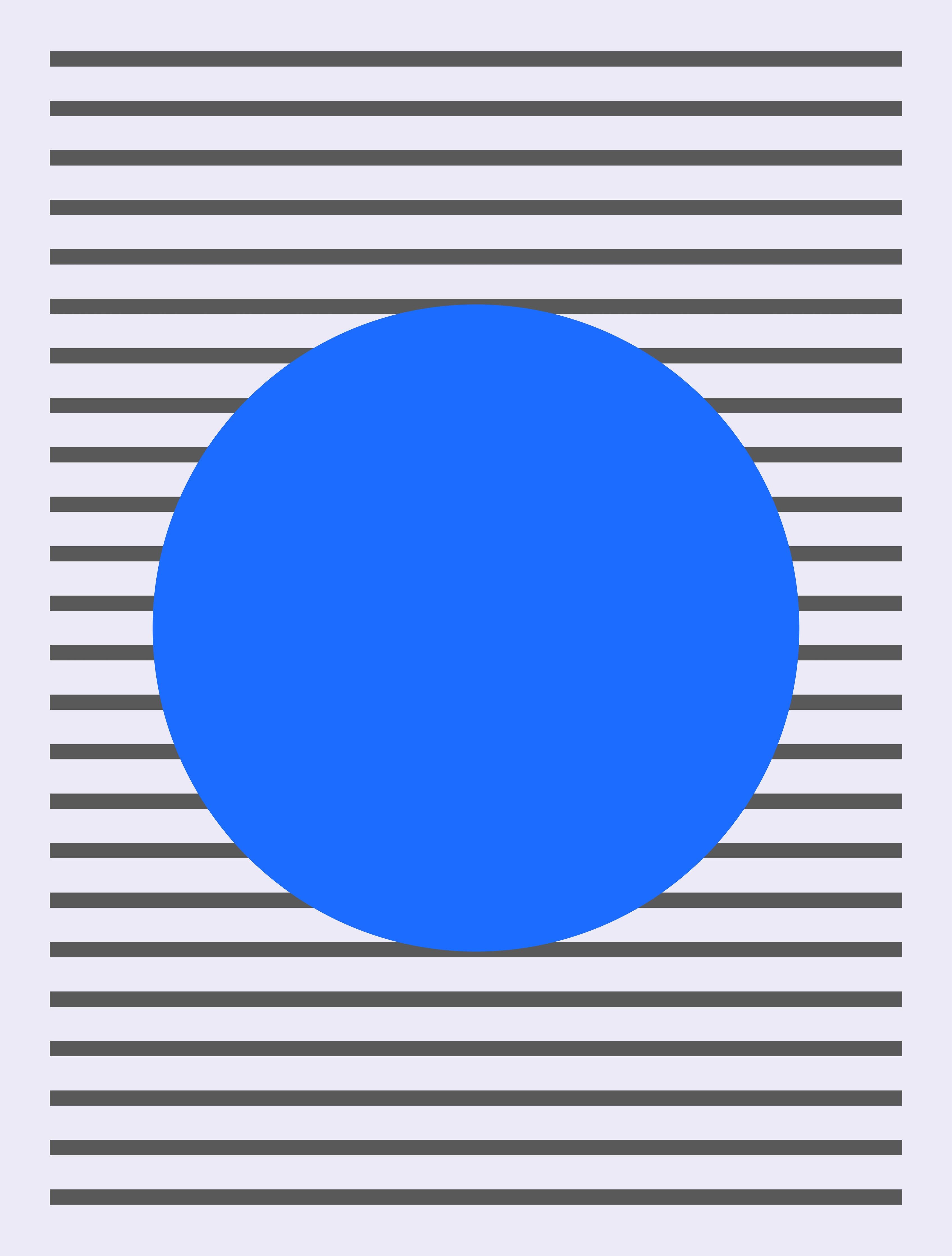 Große Wandbilder-Blauer Kreis vor Streifenhintergrund