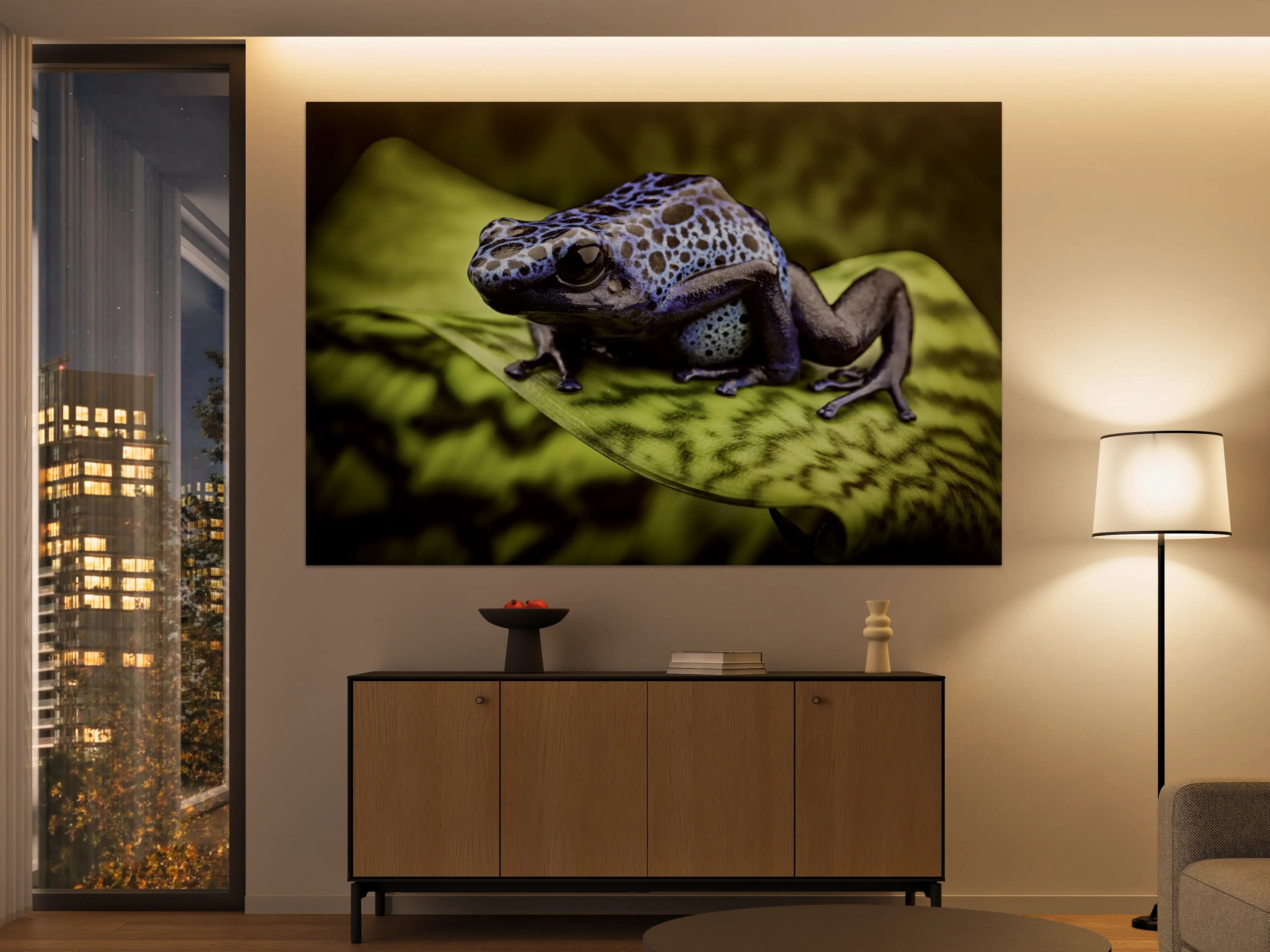 Große Wandbilder - Blauer Pfeilgiftfrosch im Amazonas