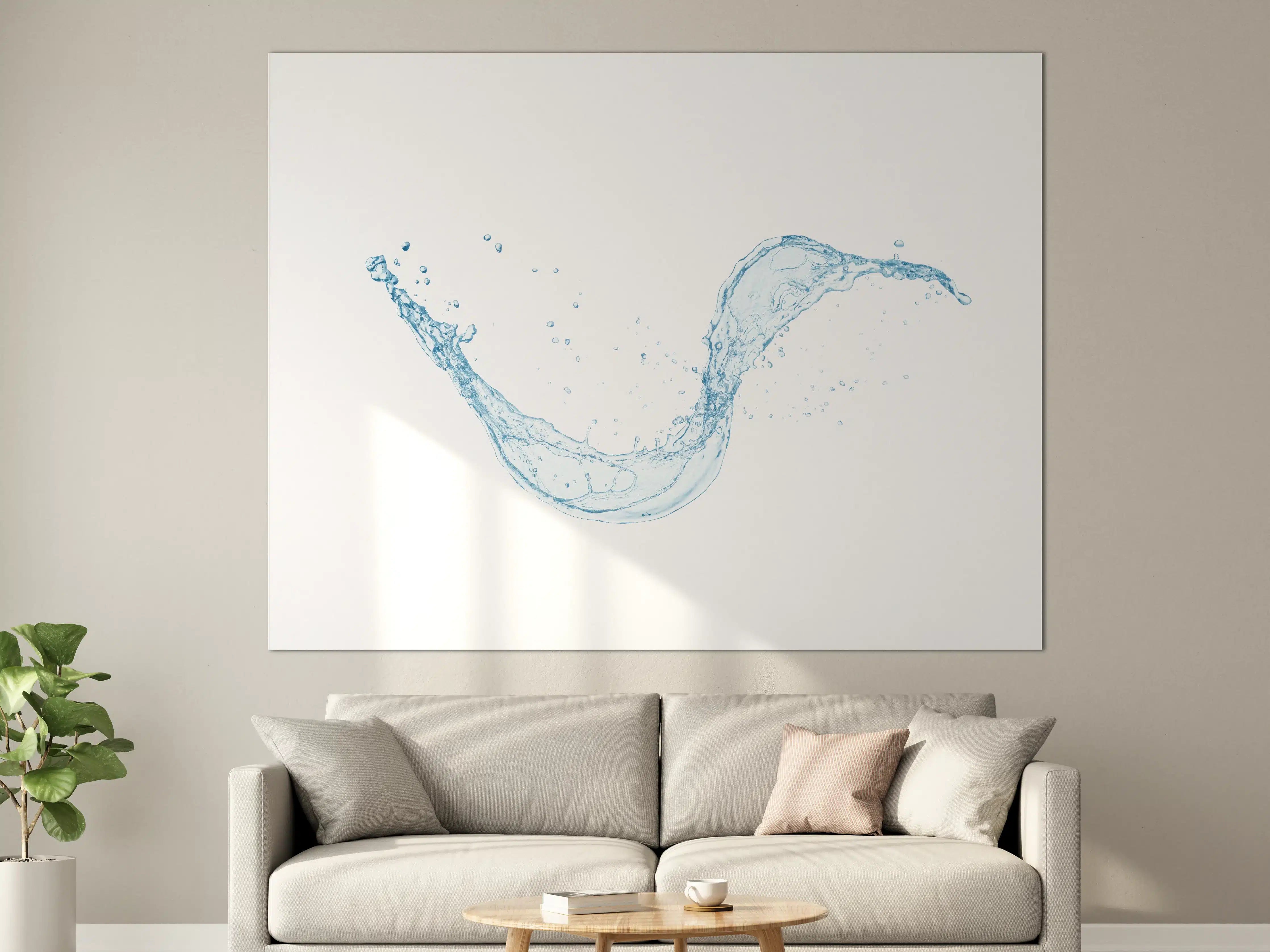 Große Wandbilder - Blauer Wasserspritzer Isoliert