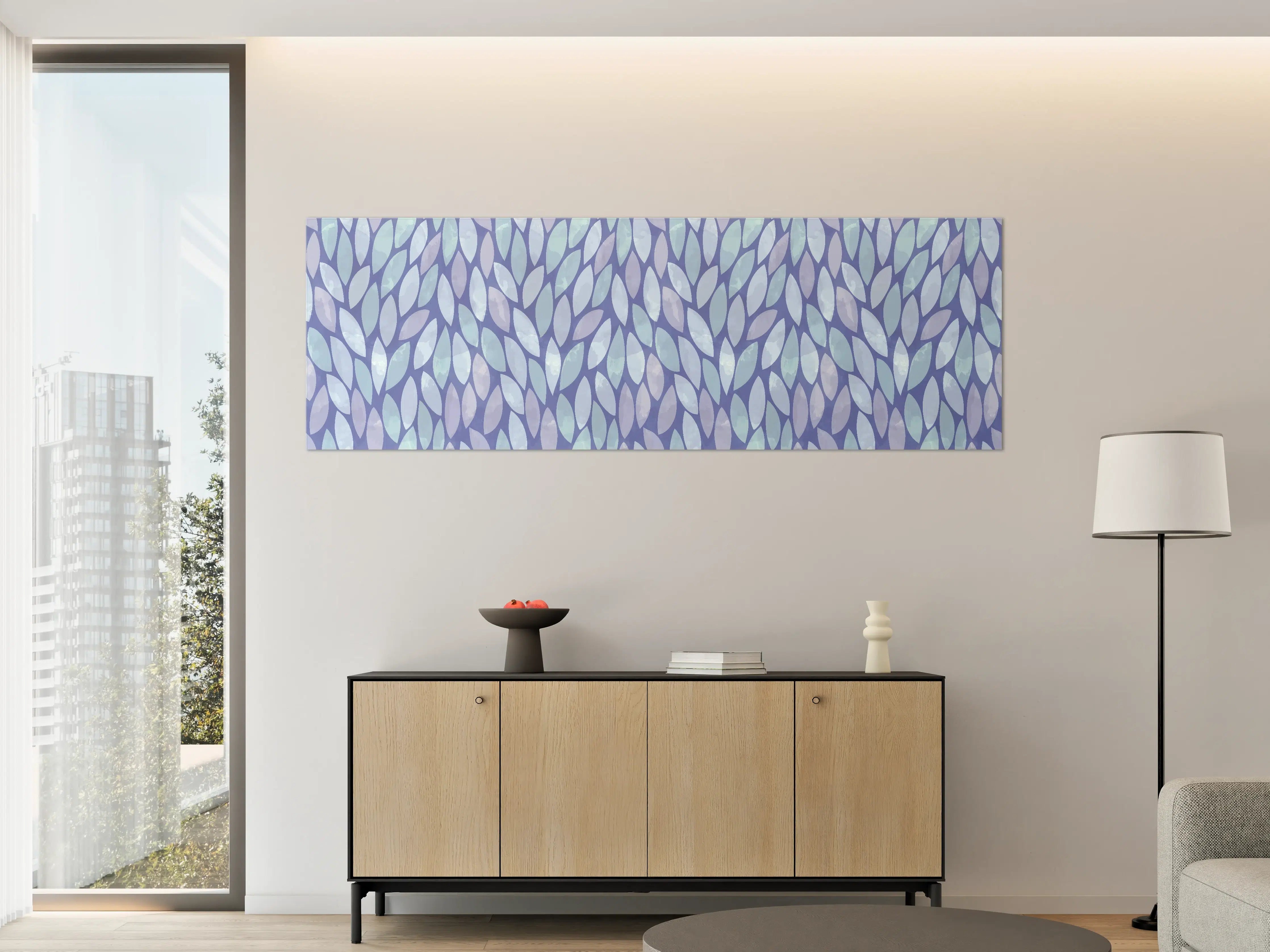 Große Wandbilder - Blaues Mosaik-Design mit plastischer Textur