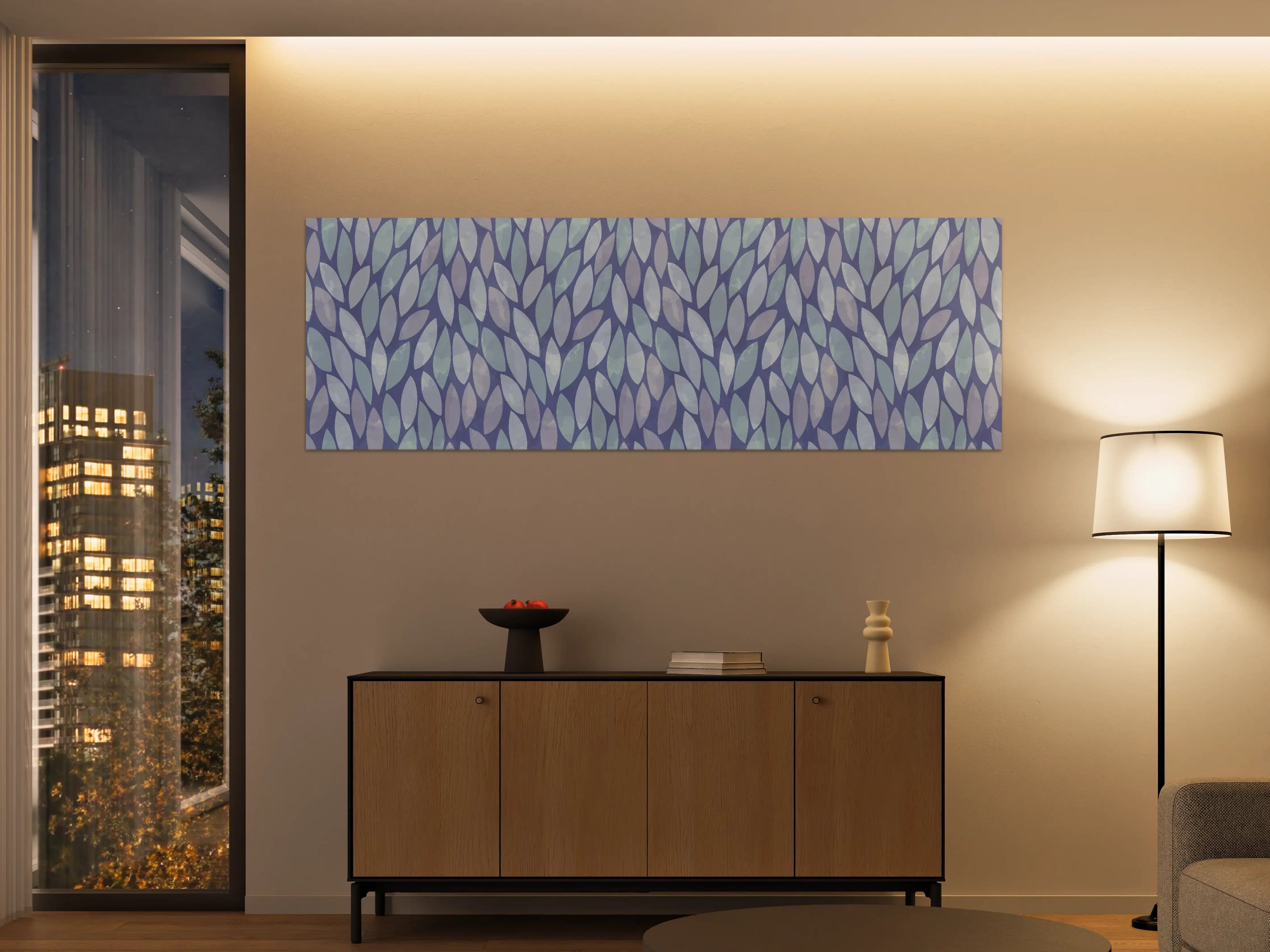 Große Wandbilder - Blaues Mosaik-Design mit plastischer Textur