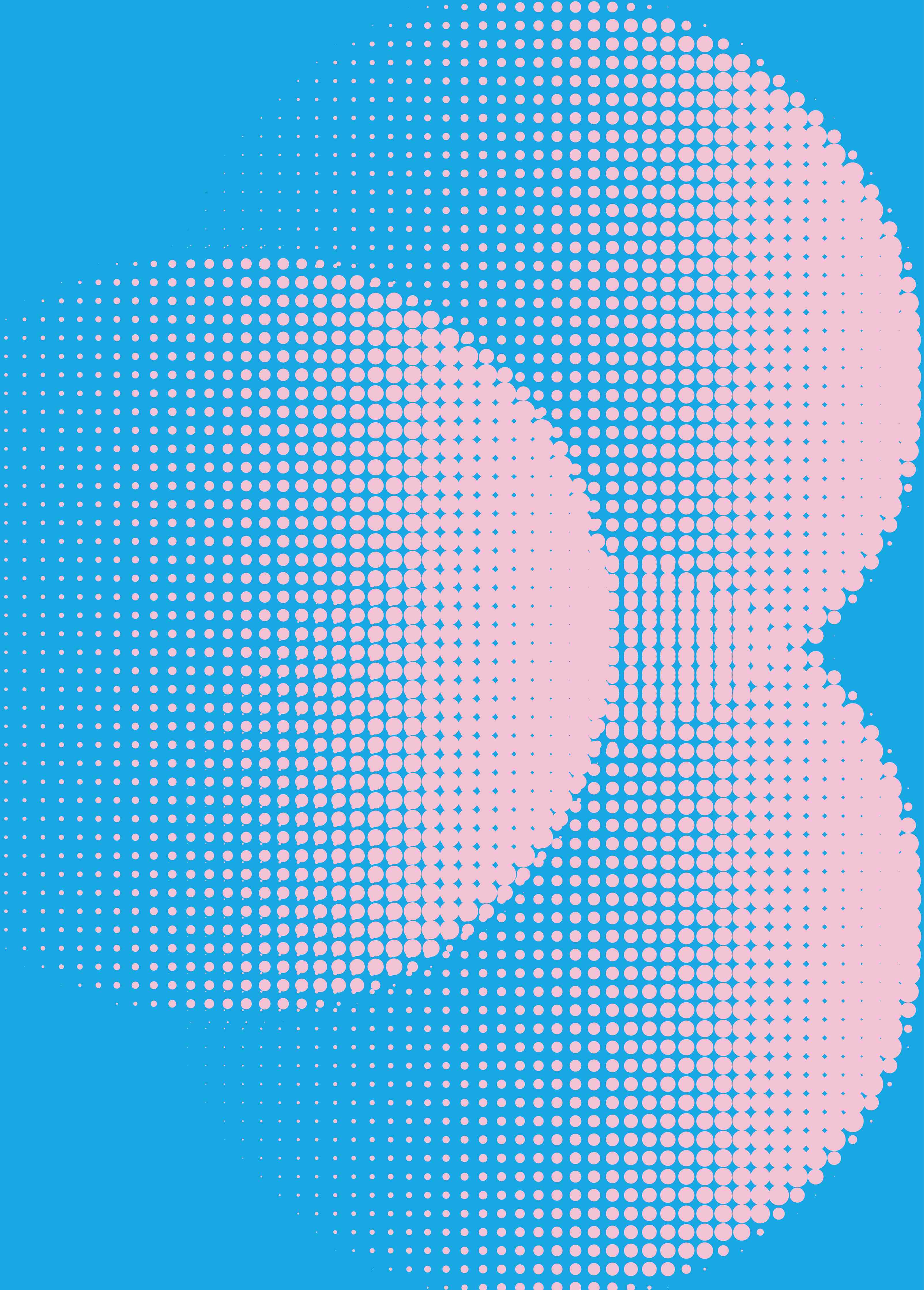 Große Wandbilder-Blaues und pinkes Digitales Artwork