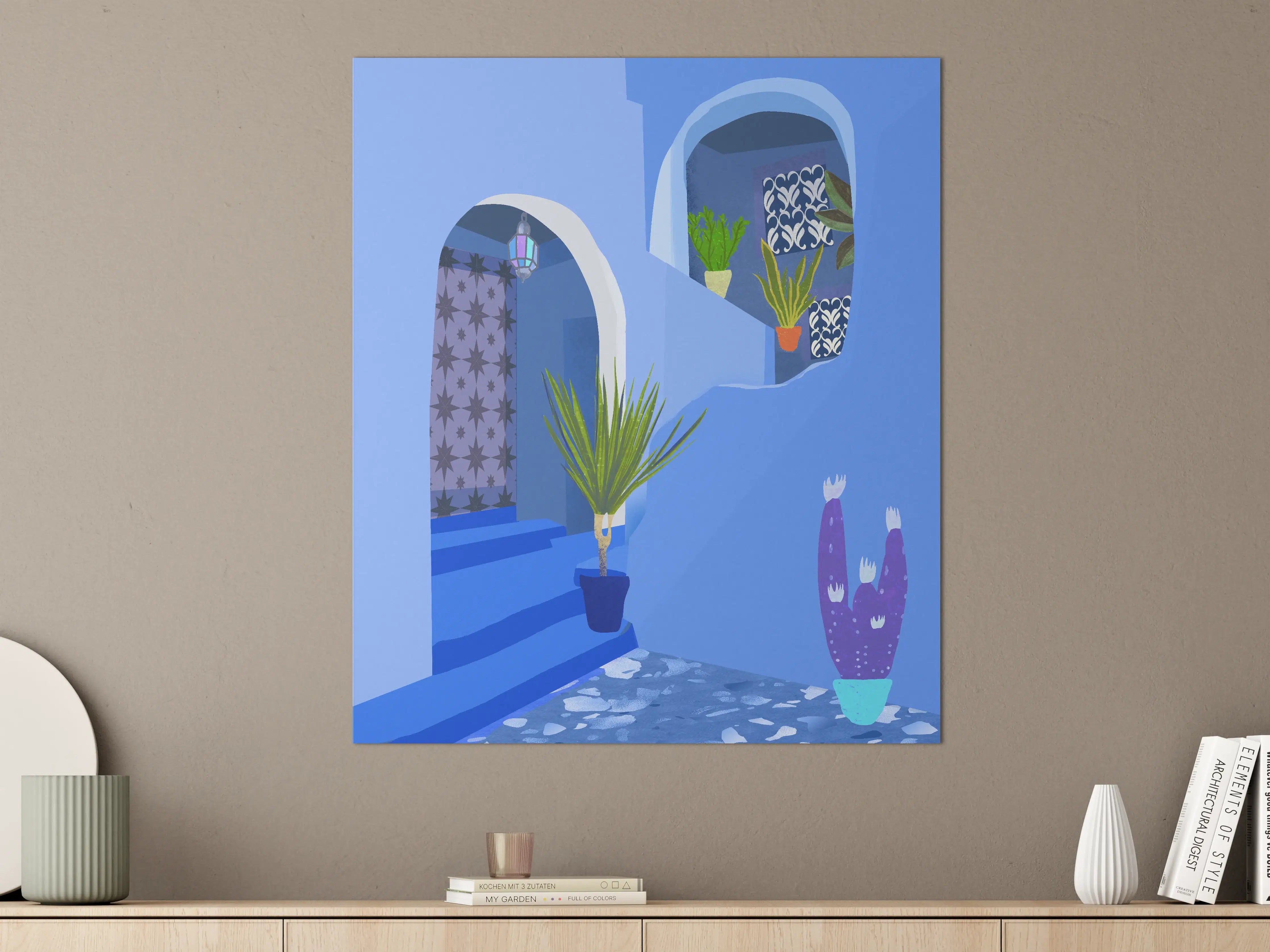 Große Wandbilder - Blaugetöntes Marokko Poster