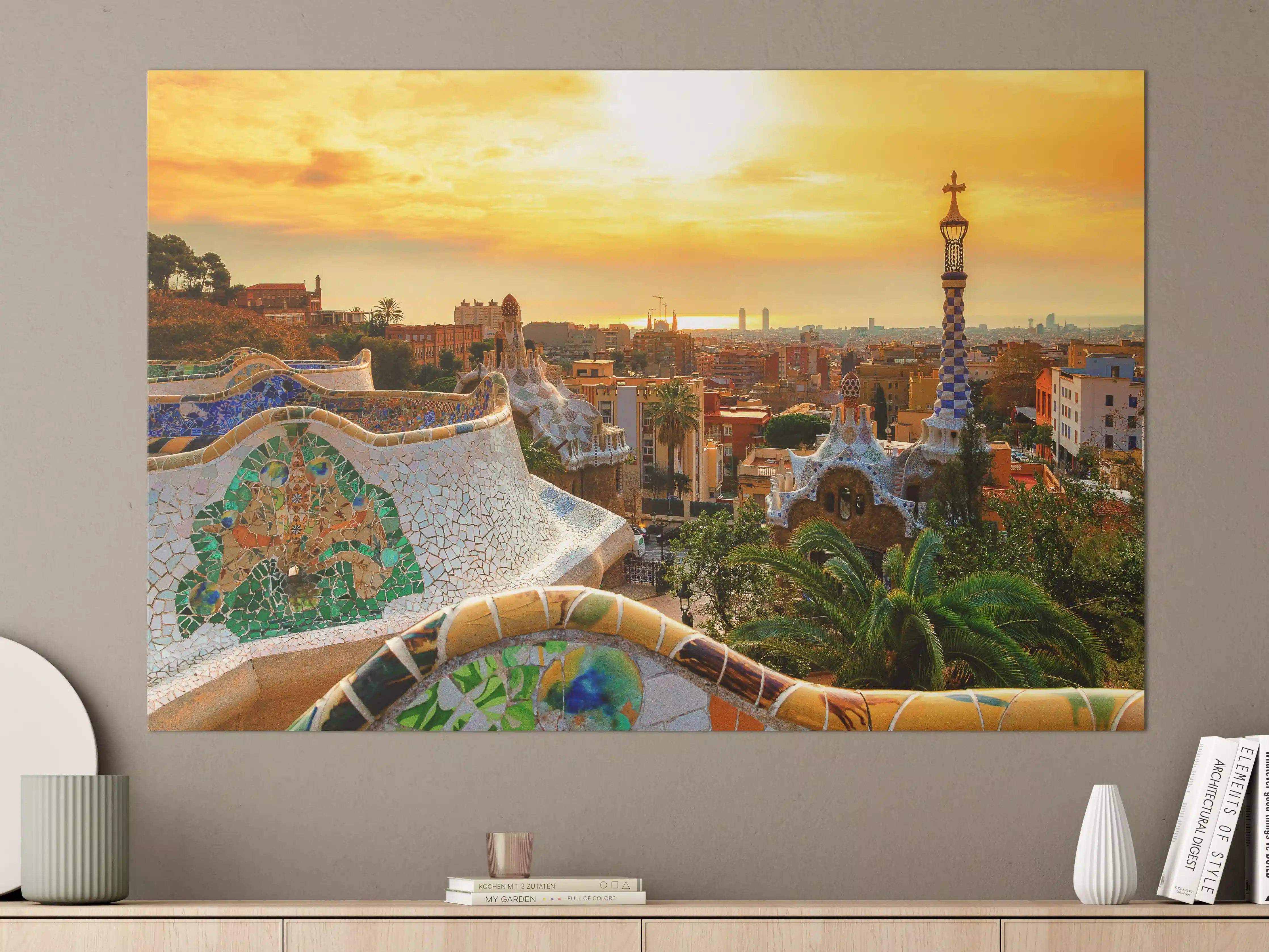 Große Wandbilder - Blick auf Barcelona vom Park Guell