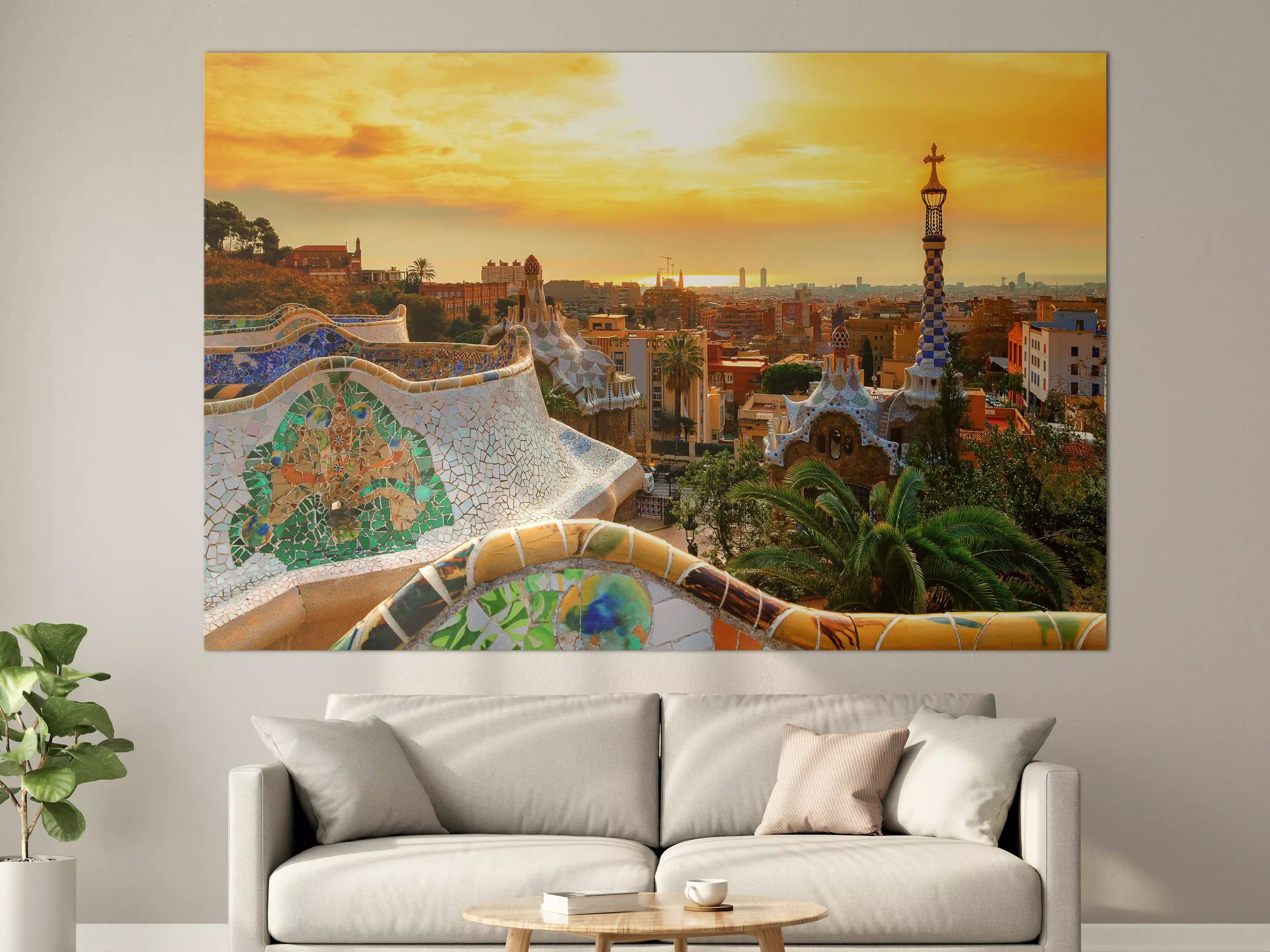 Große Wandbilder - Blick auf Barcelona vom Park Guell