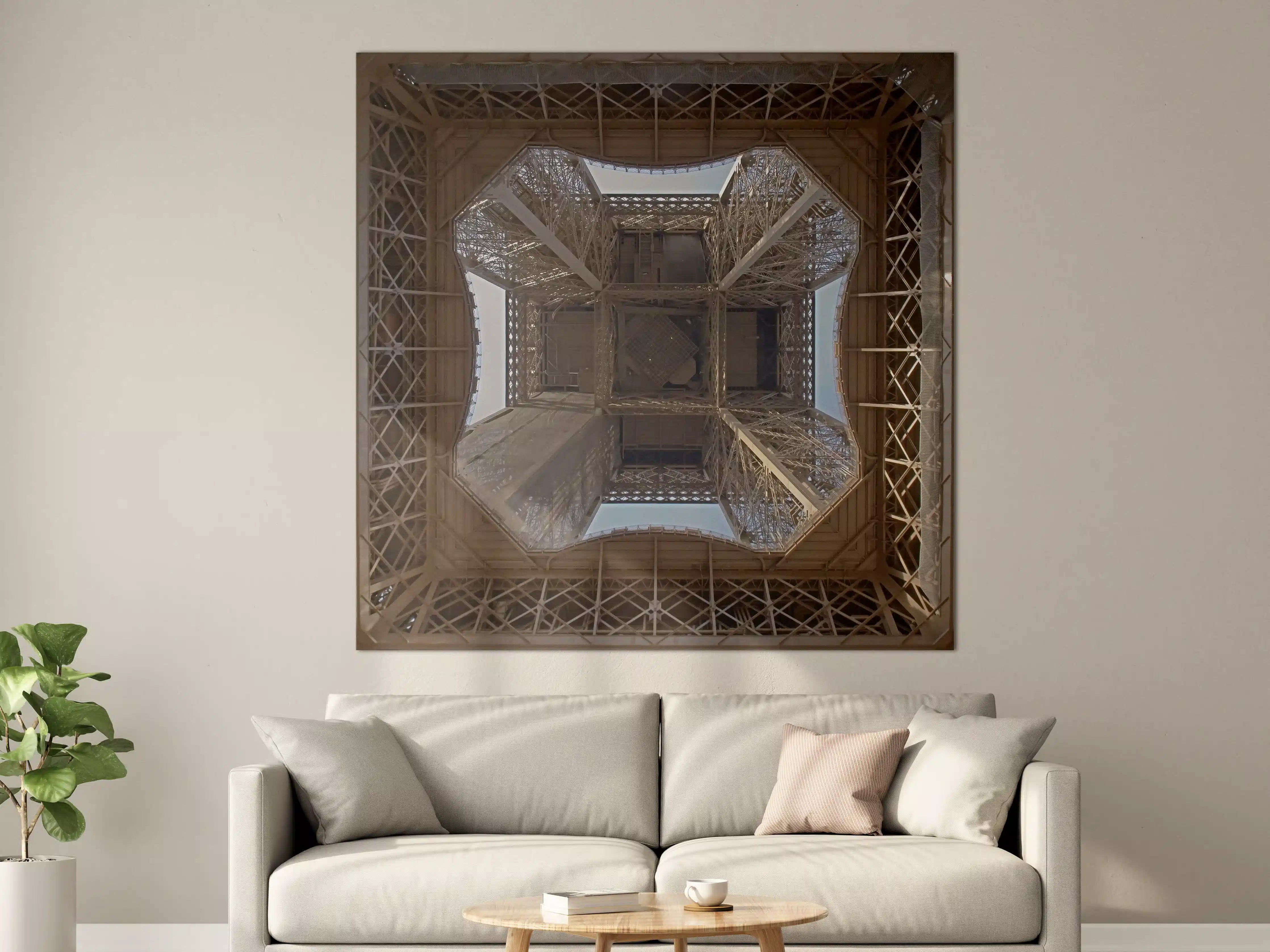 Große Wandbilder - Blick nach oben unter dem Eiffelturm