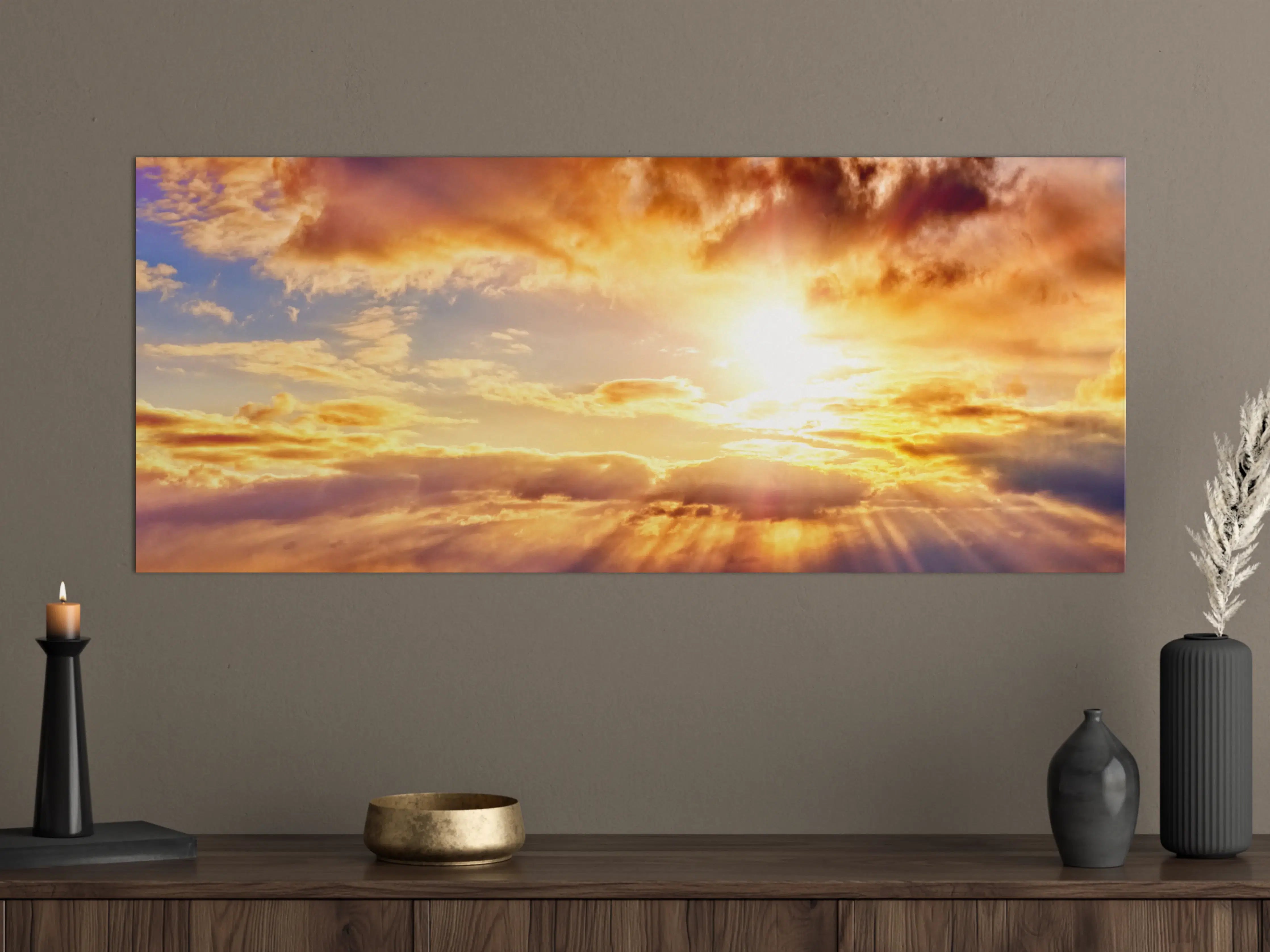 Große Wandbilder - Blick zum schönen Sonnenuntergang