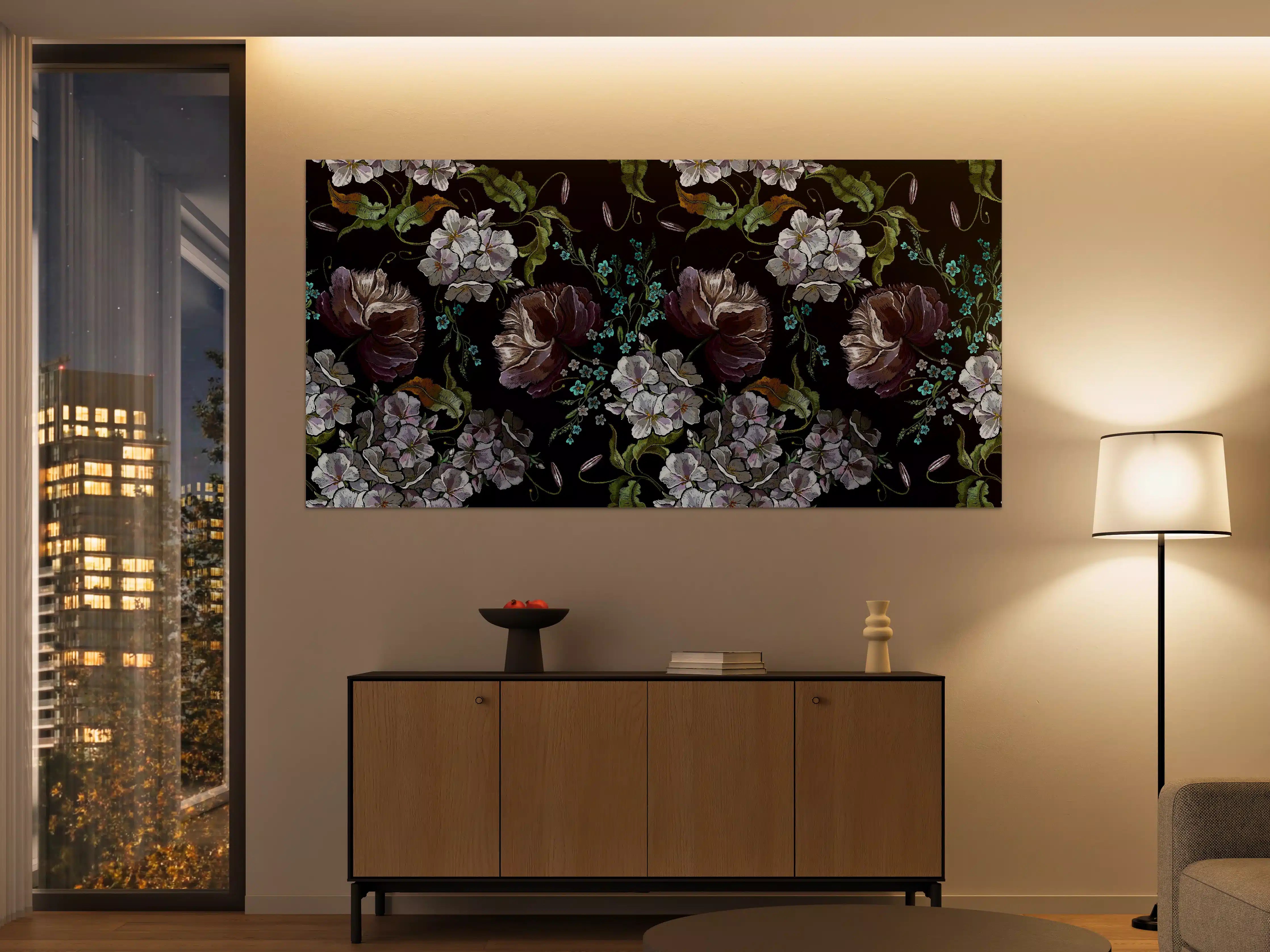 Große Wandbilder - Blüten in der Nacht