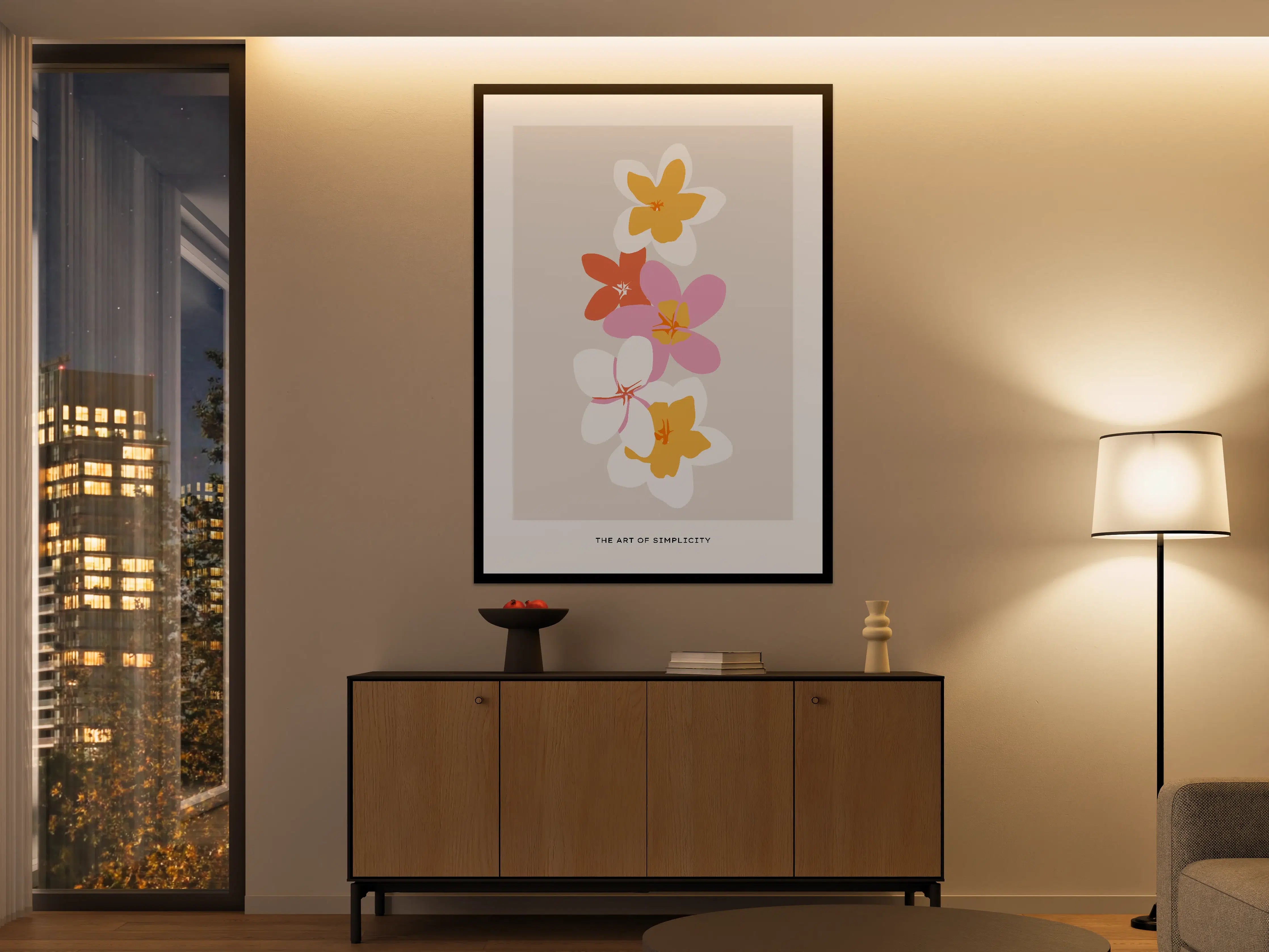 Große Wandbilder - Blumenmuster in sanften Pastellfarben