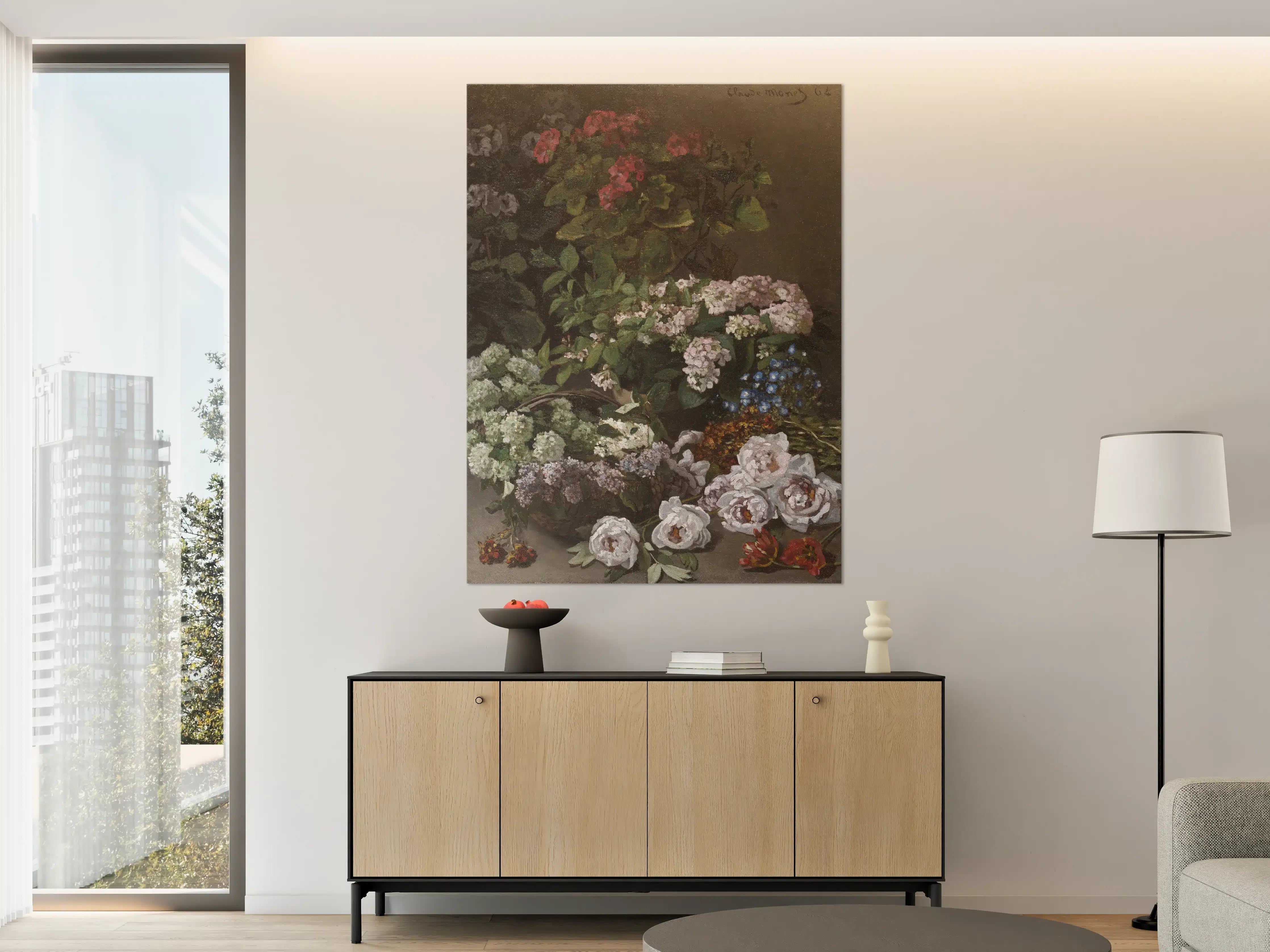 Große Wandbilder - Blumenpracht in zarten Farben