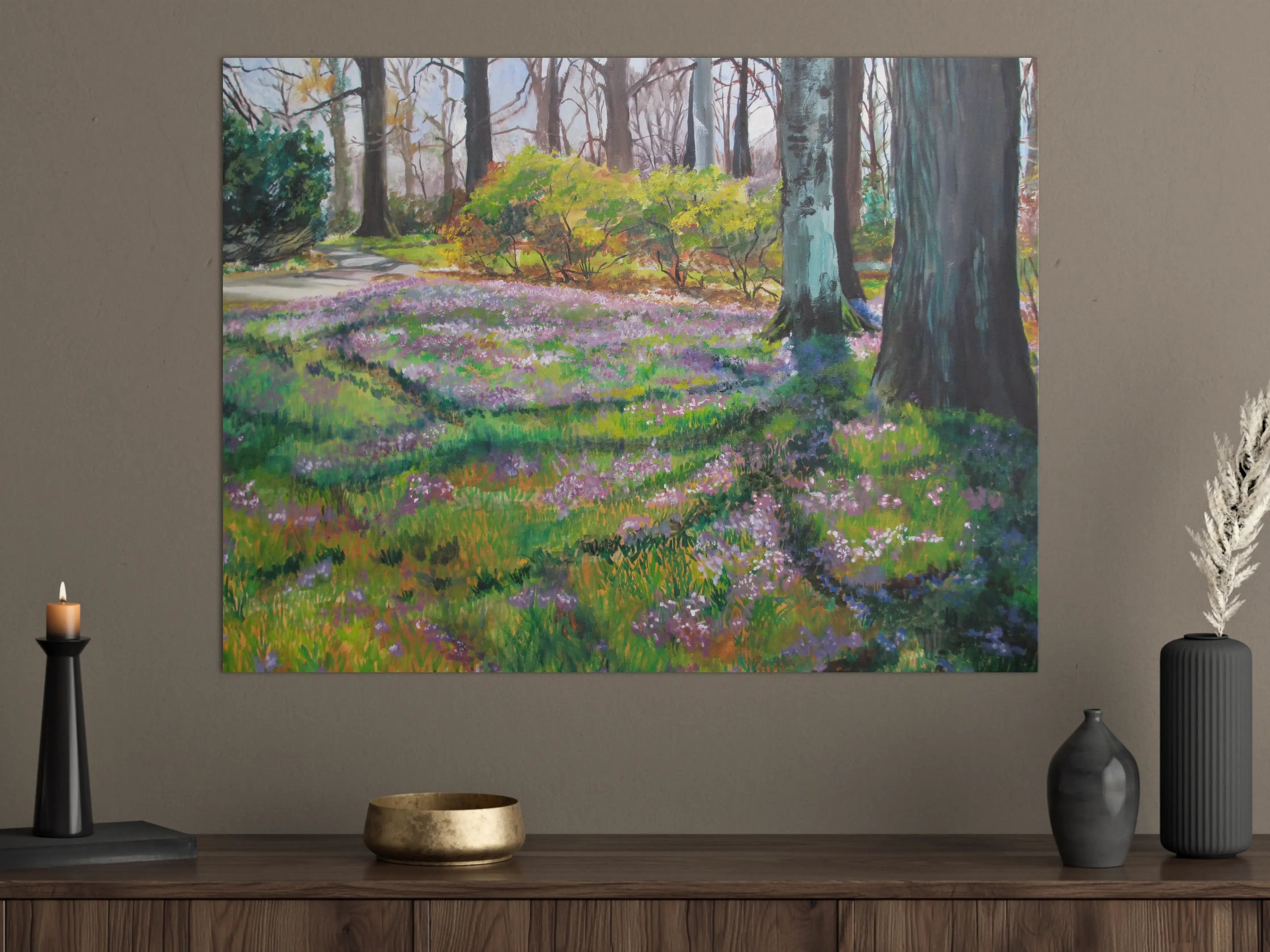 Große Wandbilder - Blumenwiese im Frühlingswald