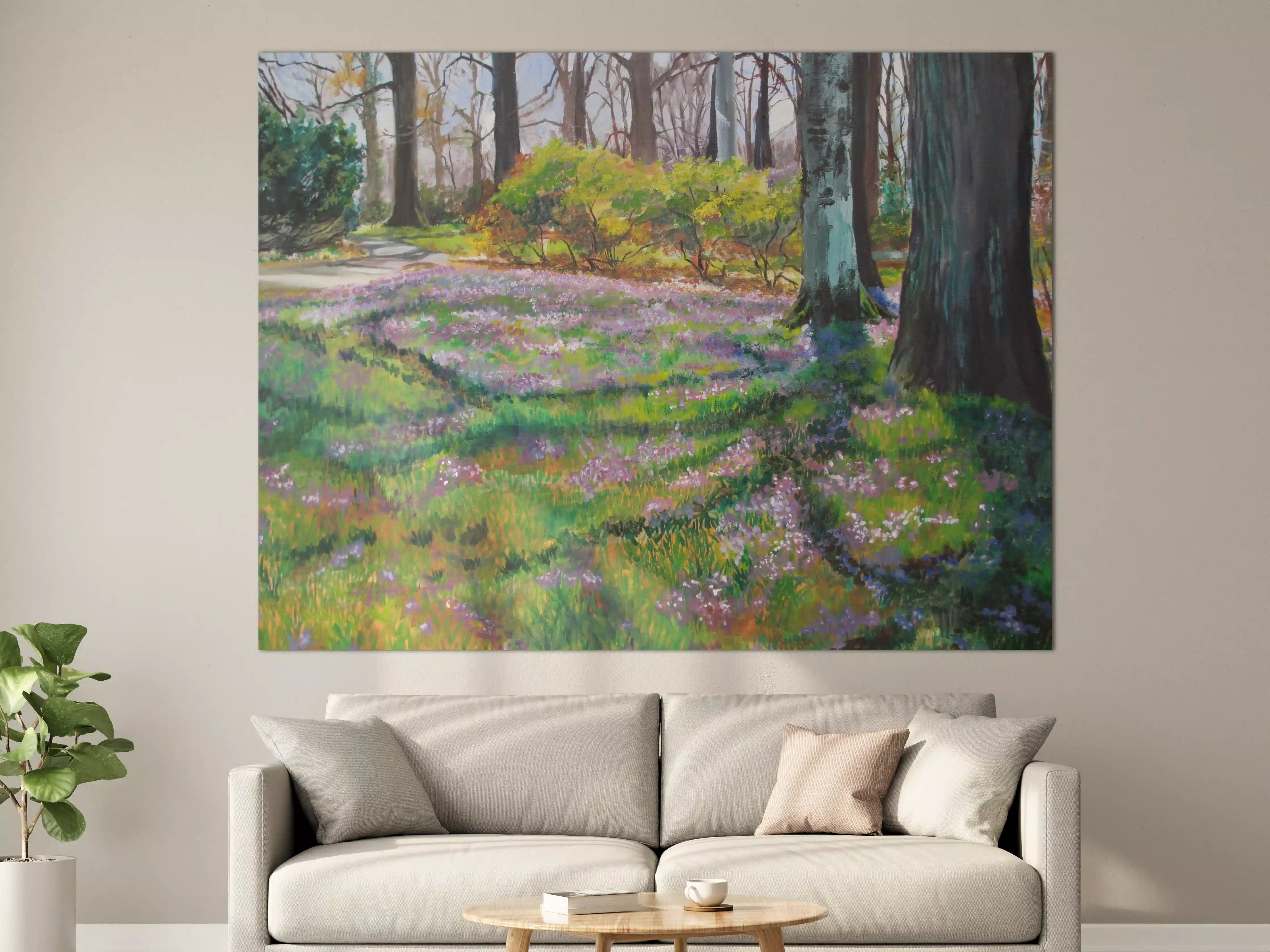 Große Wandbilder - Blumenwiese im Frühlingswald