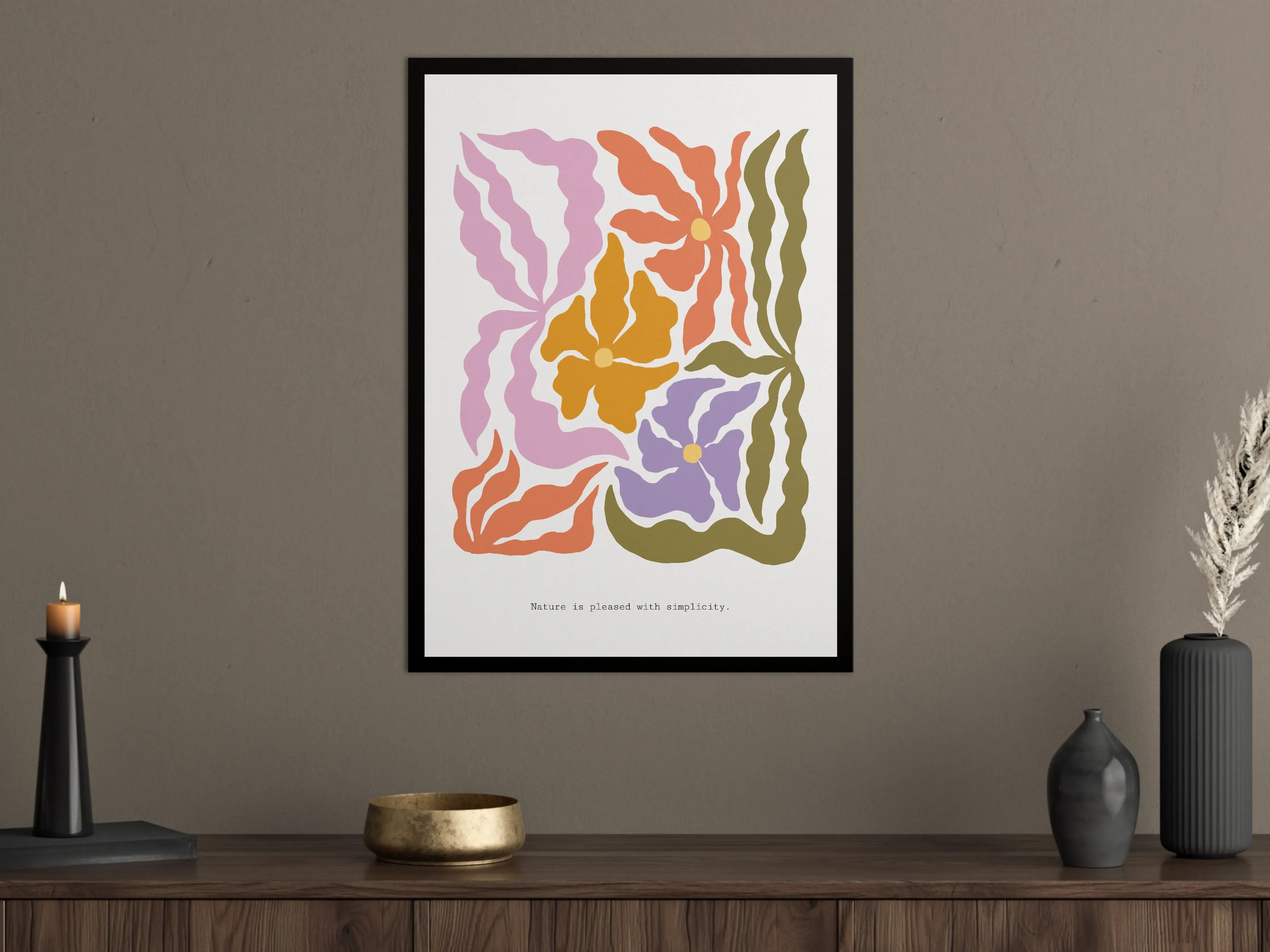 Große Wandbilder - Blumiges Wandbild in Pastellfarben