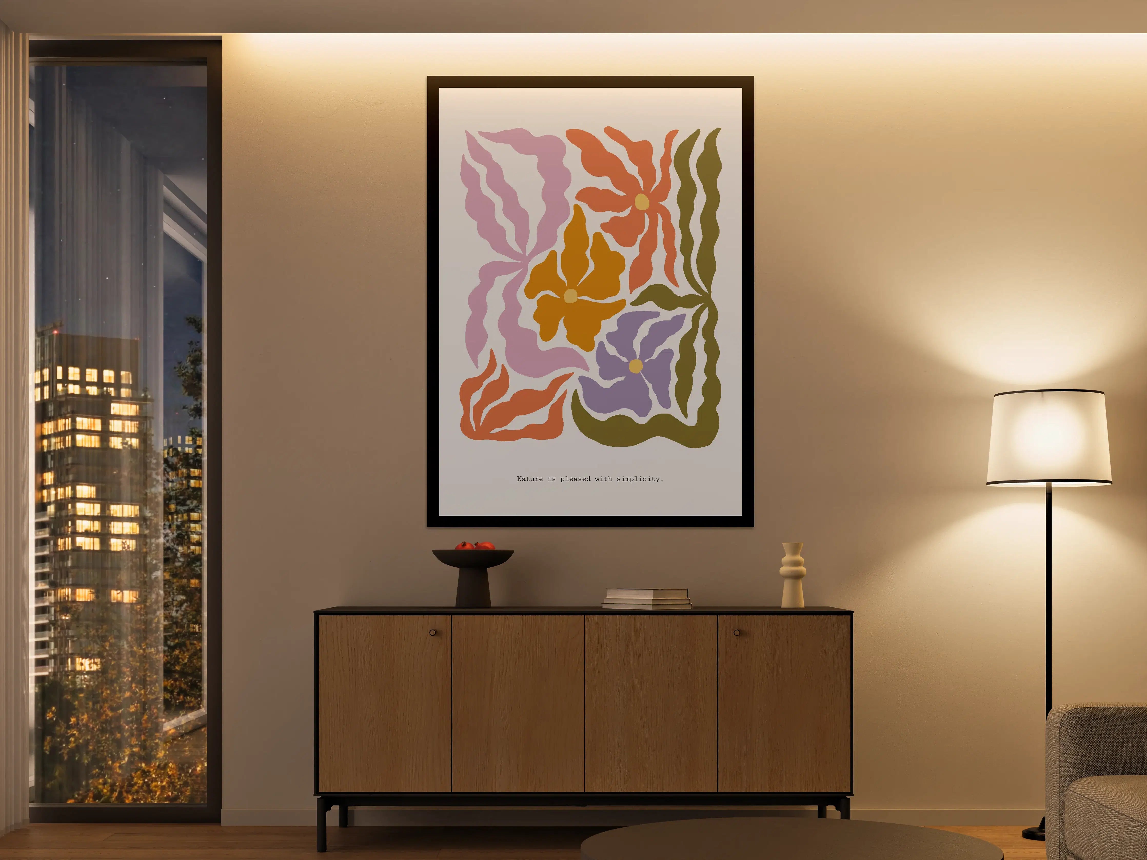 Große Wandbilder - Blumiges Wandbild in Pastellfarben