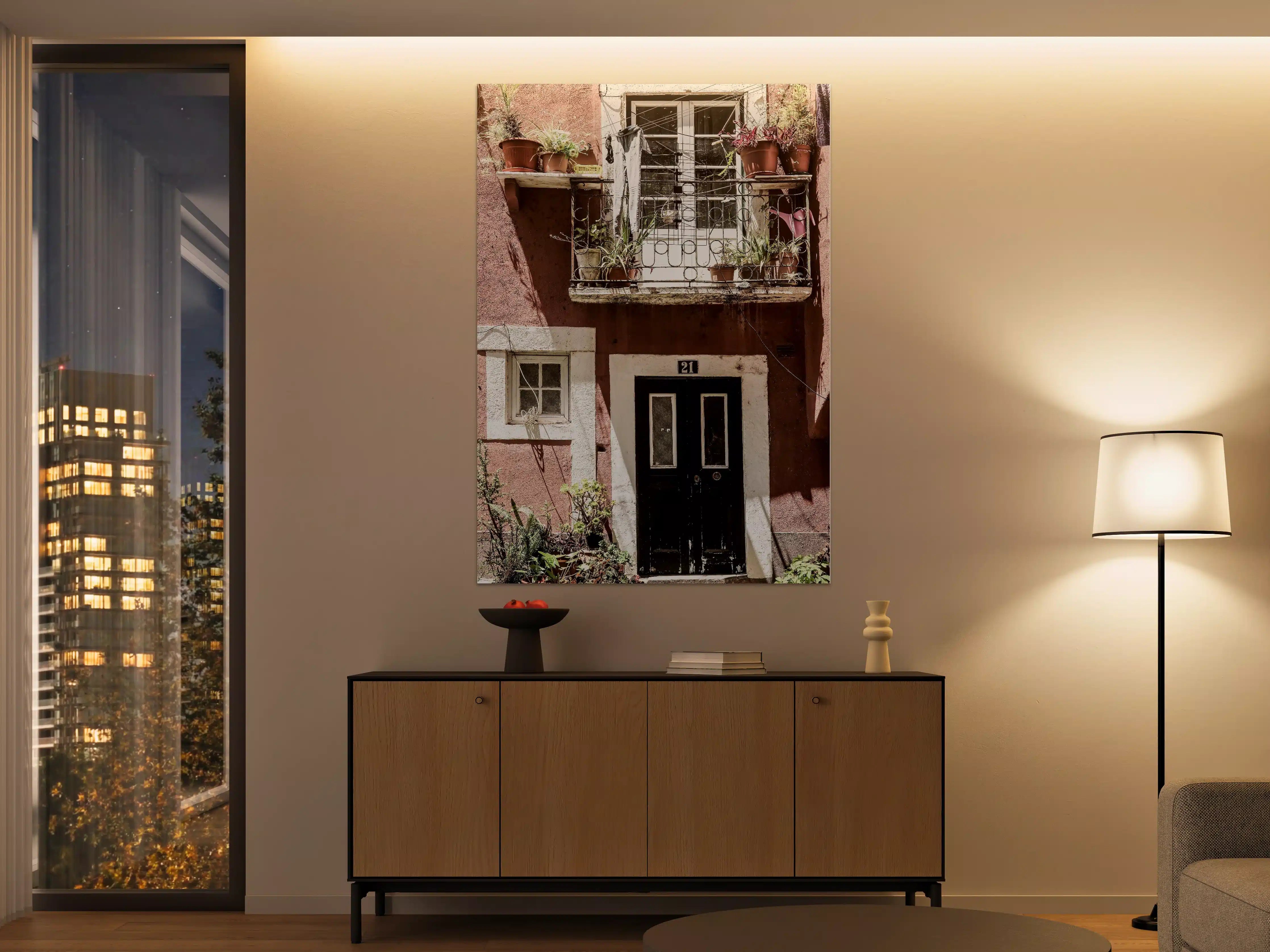 Große Wandbilder - Boho-Stil Balkonpflanzen Hausnr. 21