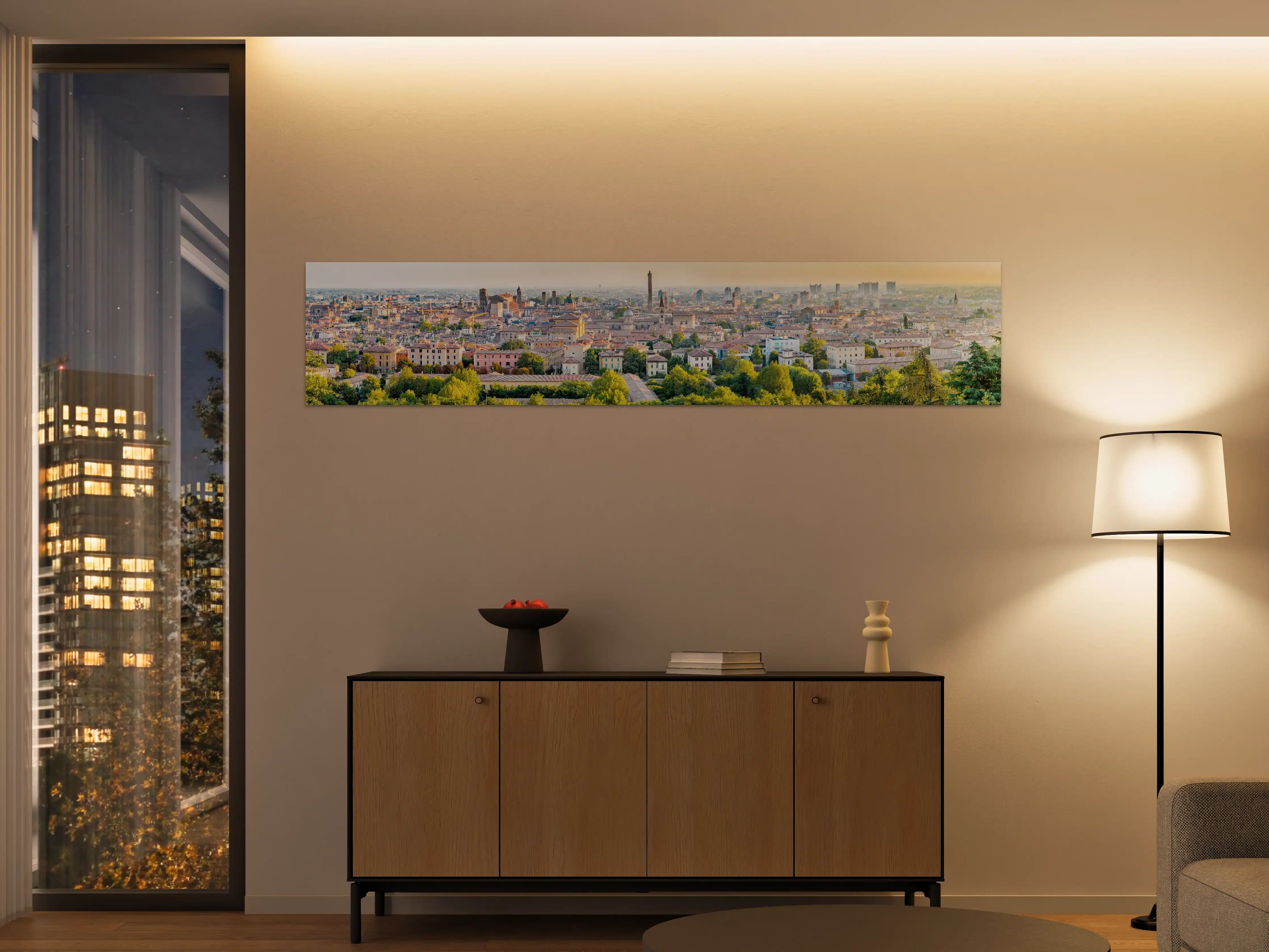 Große Wandbilder - Bologna Dämmerung Dachlandschaft