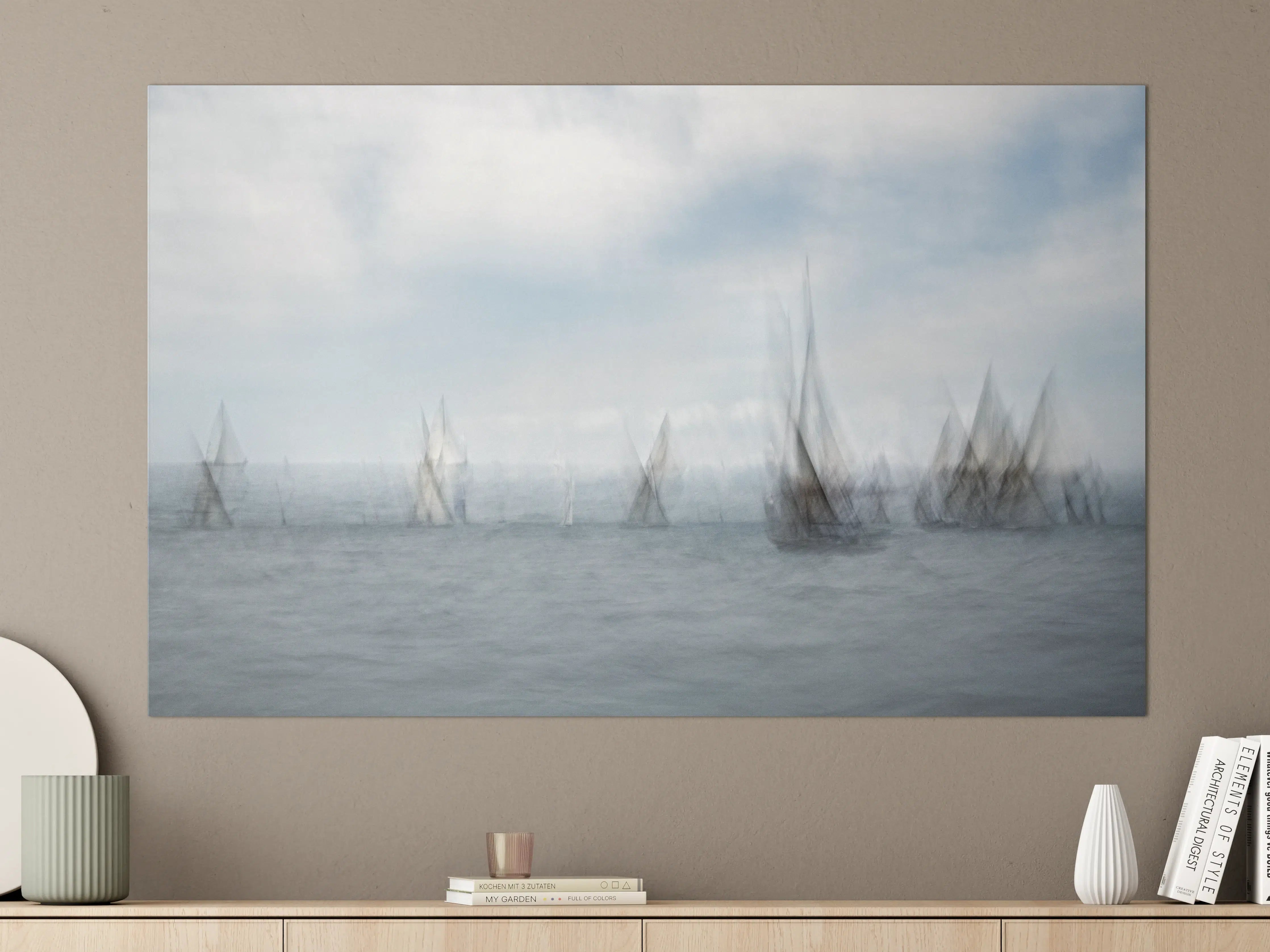 Große Wandbilder - Boote im Meer - Unscharf