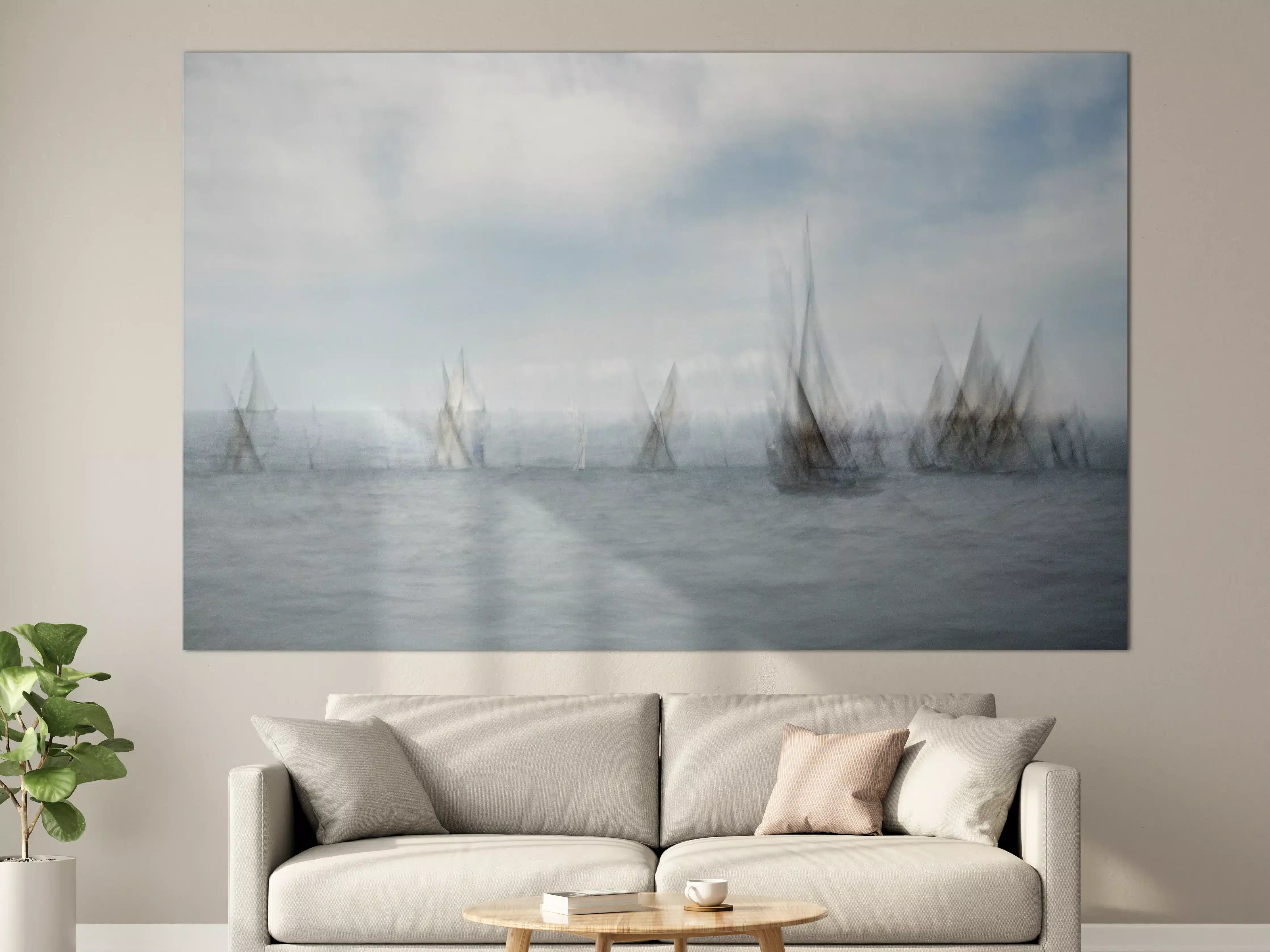 Große Wandbilder - Boote im Meer - Unscharf