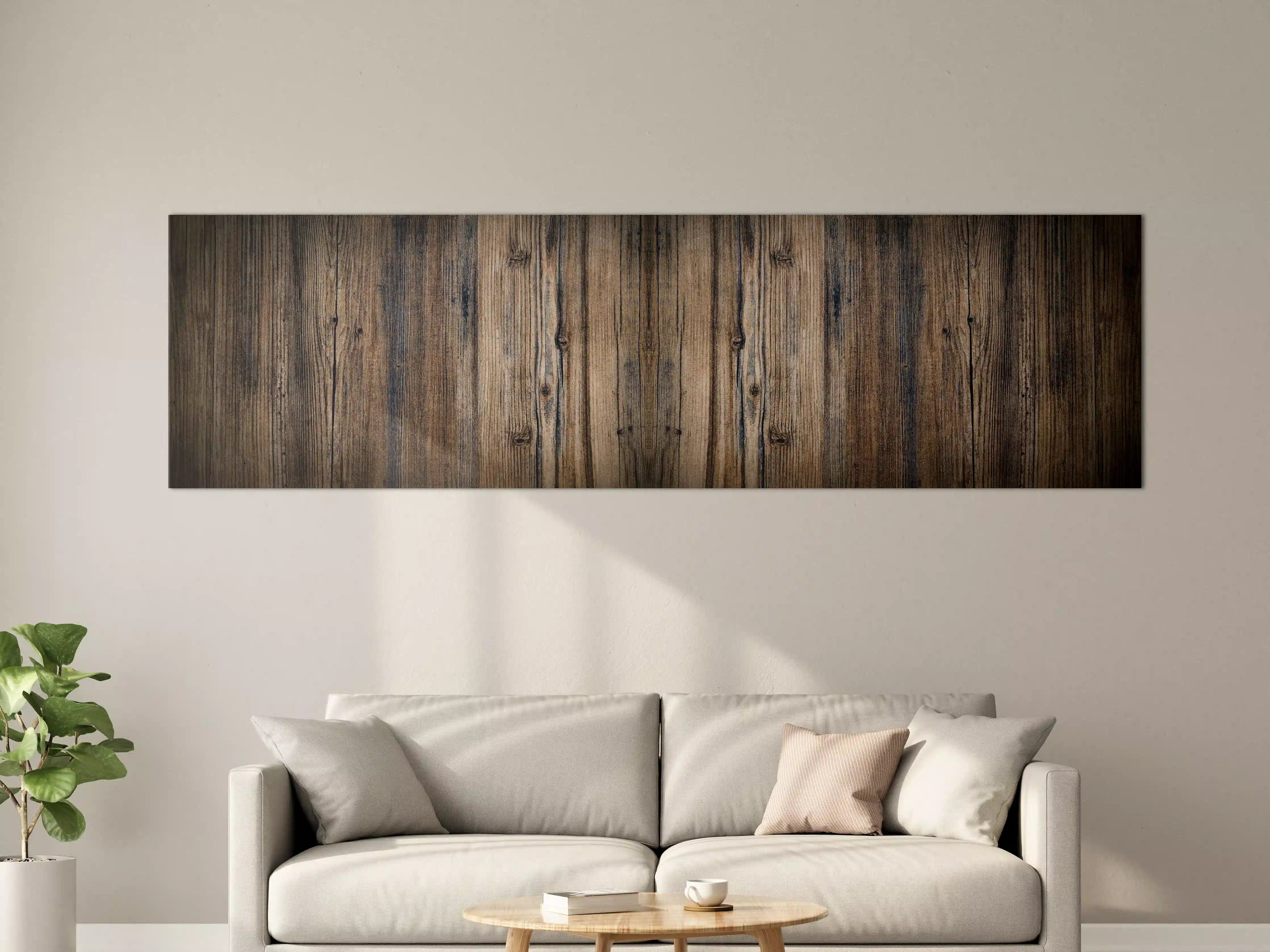 Große Wandbilder - Bräunlicher Holz Hintergrund