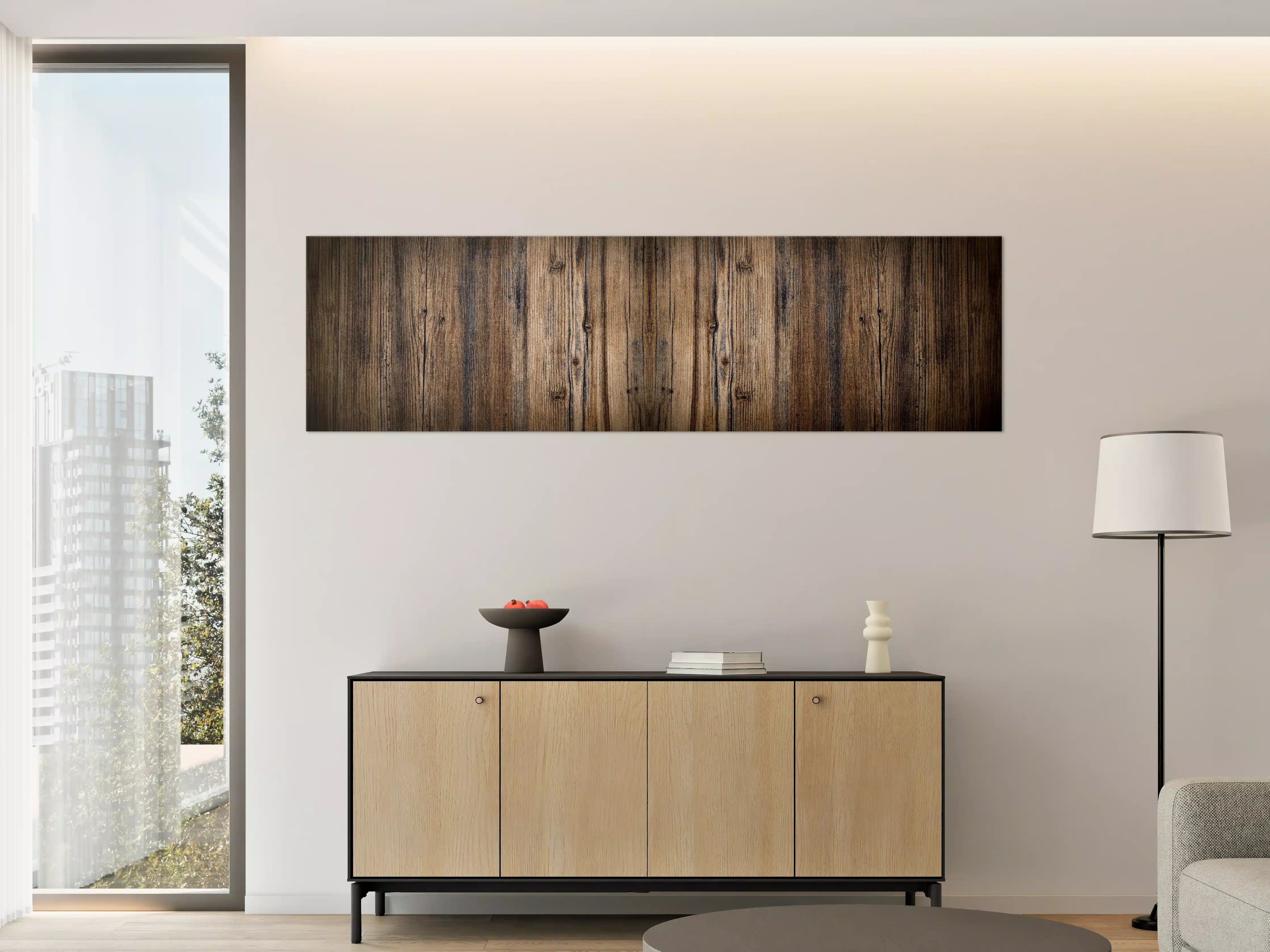 Große Wandbilder - Bräunlicher Holz Hintergrund